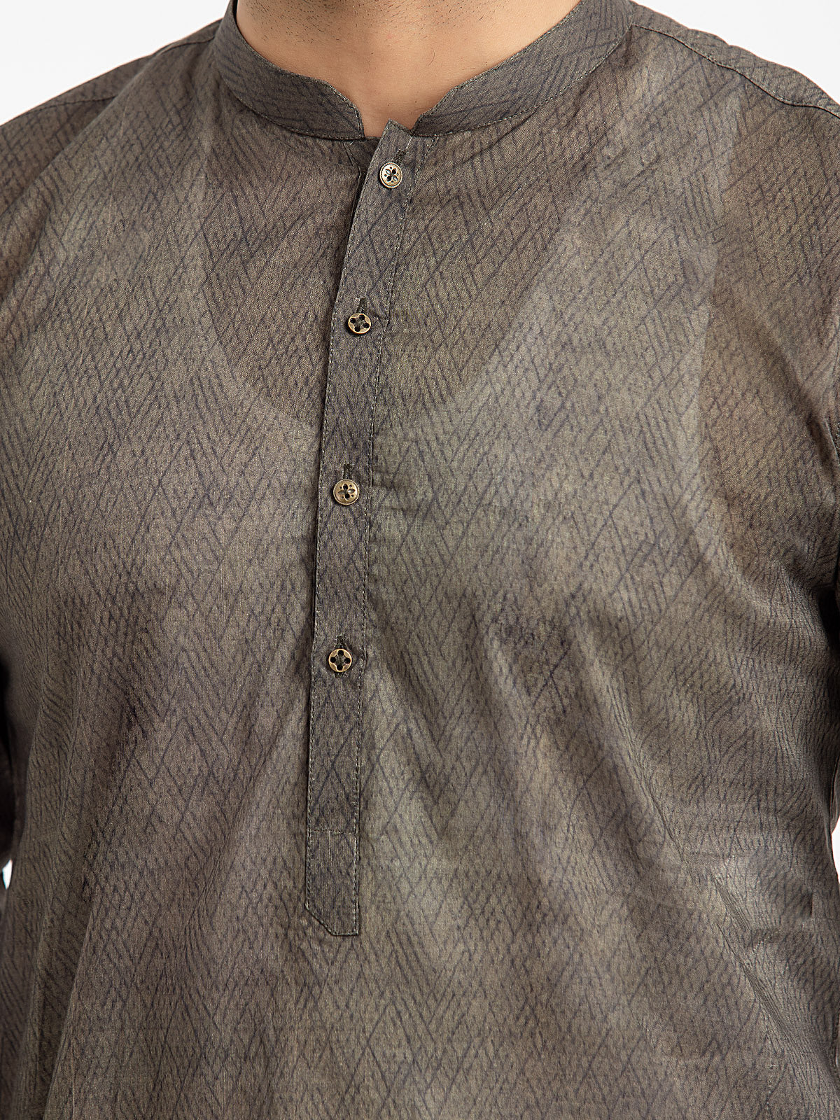 Men's Green Kurta - EMTKC24S-128 - Image 3