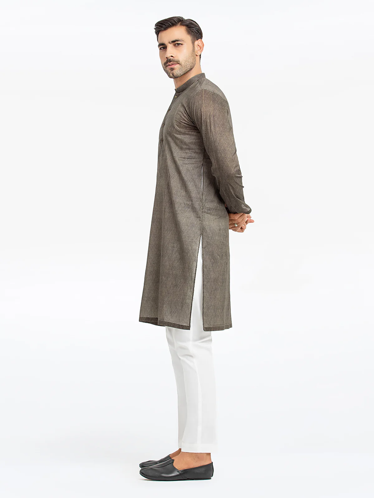 Men's Green Kurta - EMTKC24S-128 - Image 4