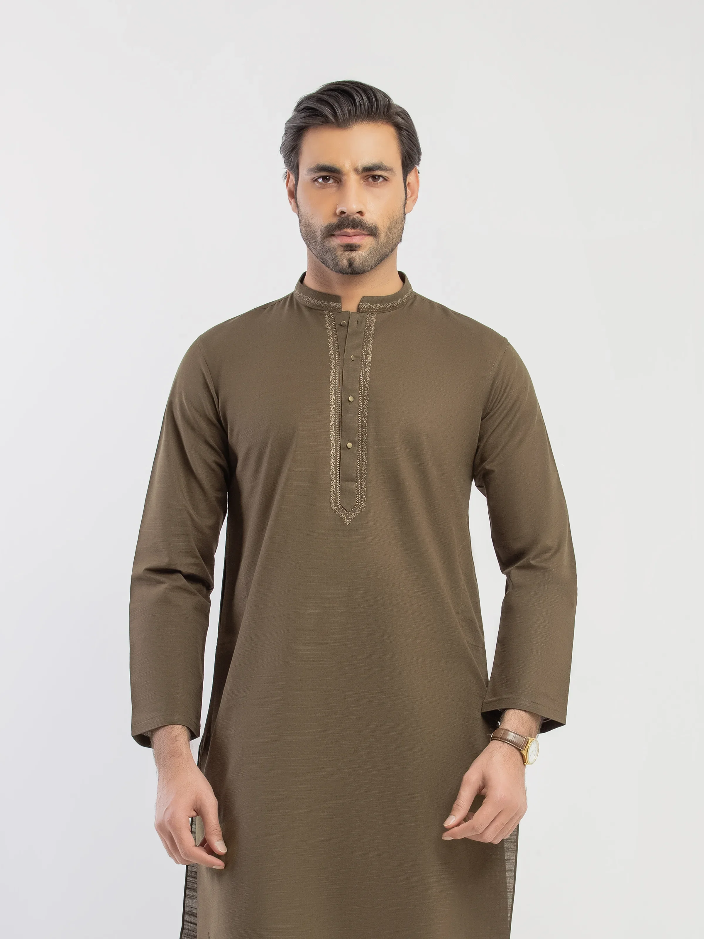 Men's Kai Green Kurta Pajama - EMTKPT5-093 - Image 2