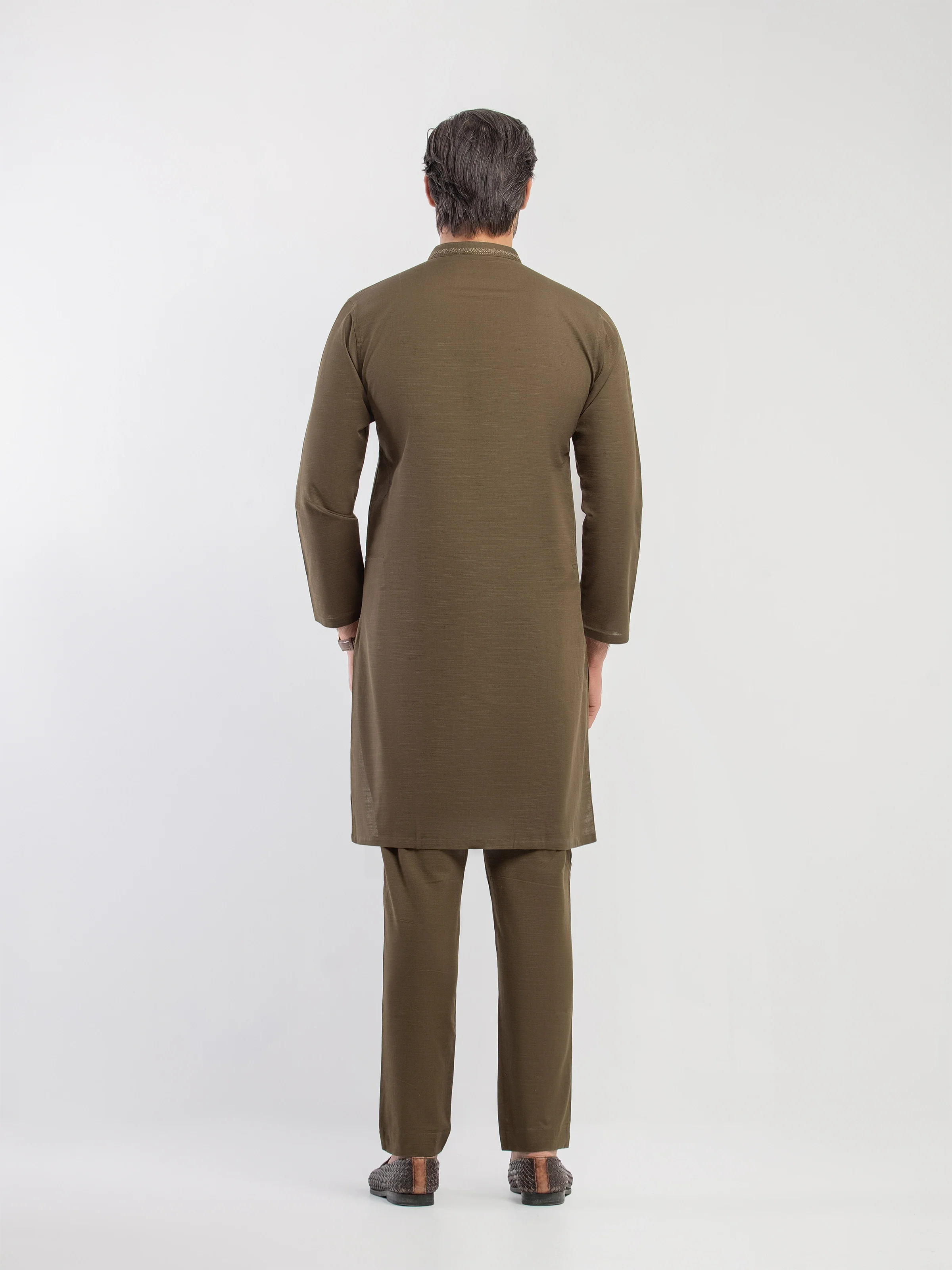 Men's Kai Green Kurta Pajama - EMTKPT5-093 - Image 5
