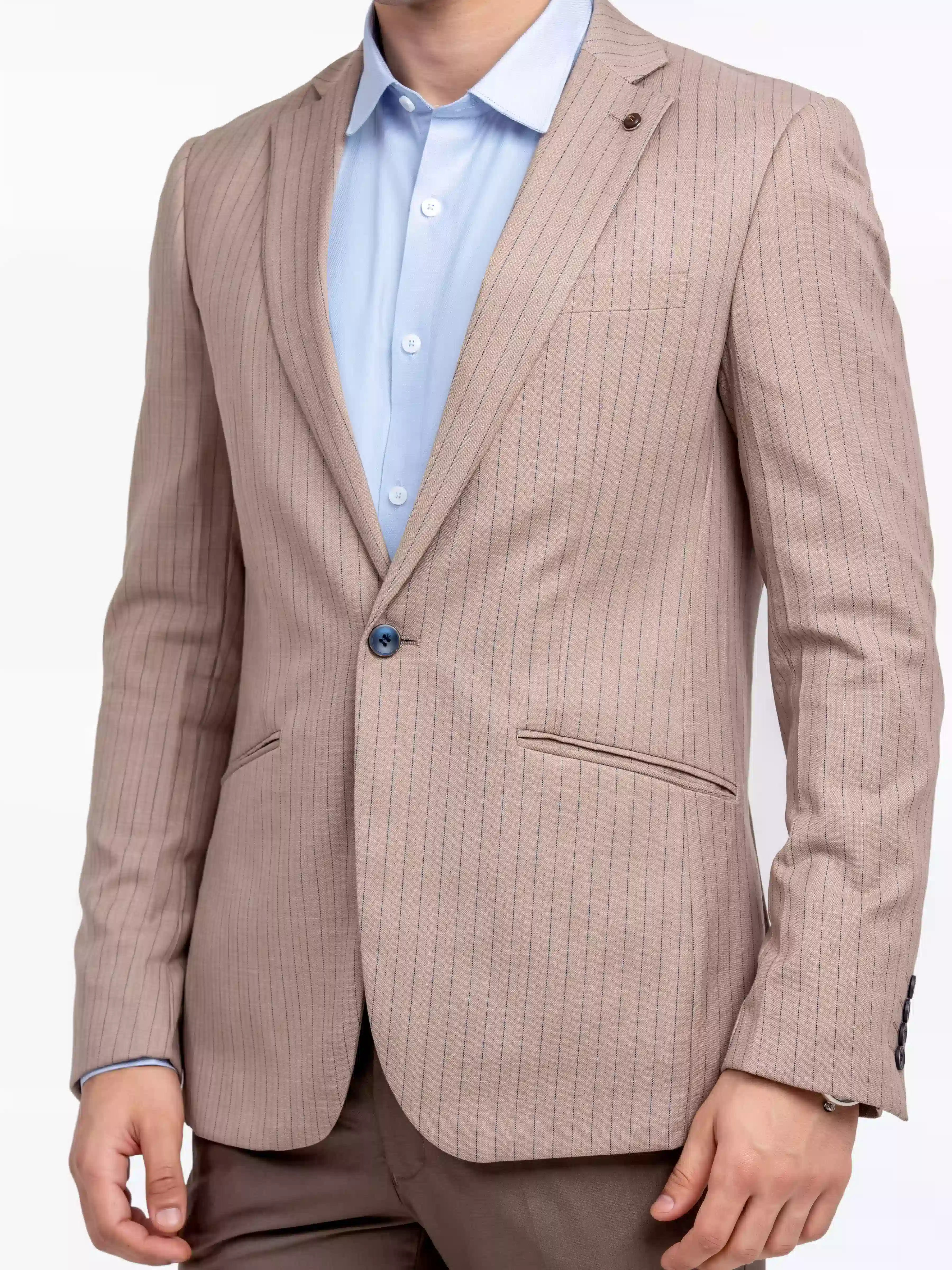 Men's Khaki Blazer - EMTB24-6875 - Image 3