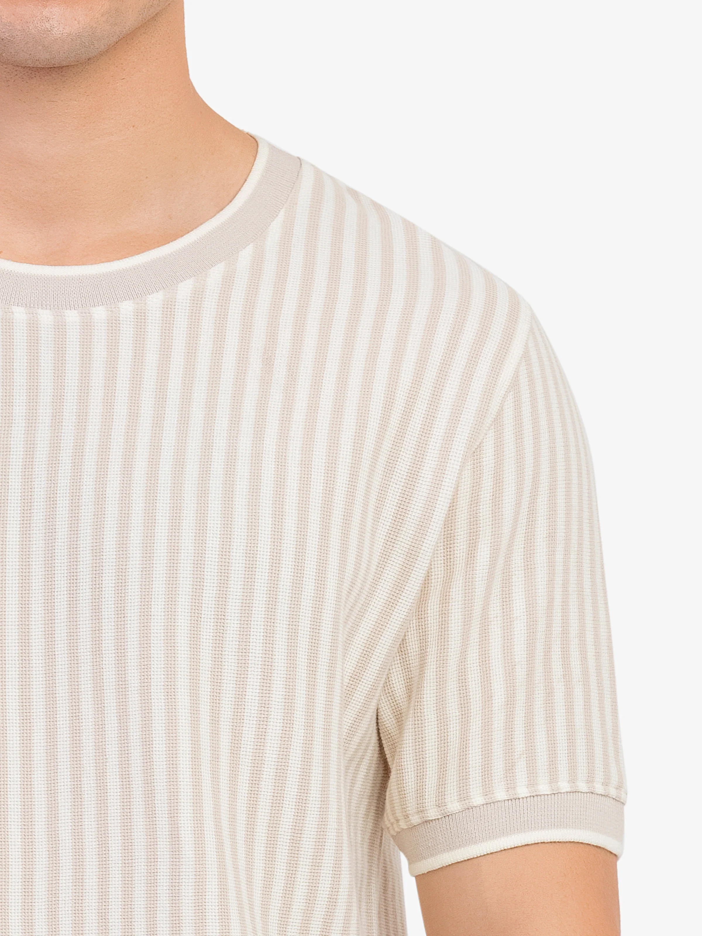 Men's Light Beige Graphic Tee - EMTGT5-009 - Image 2