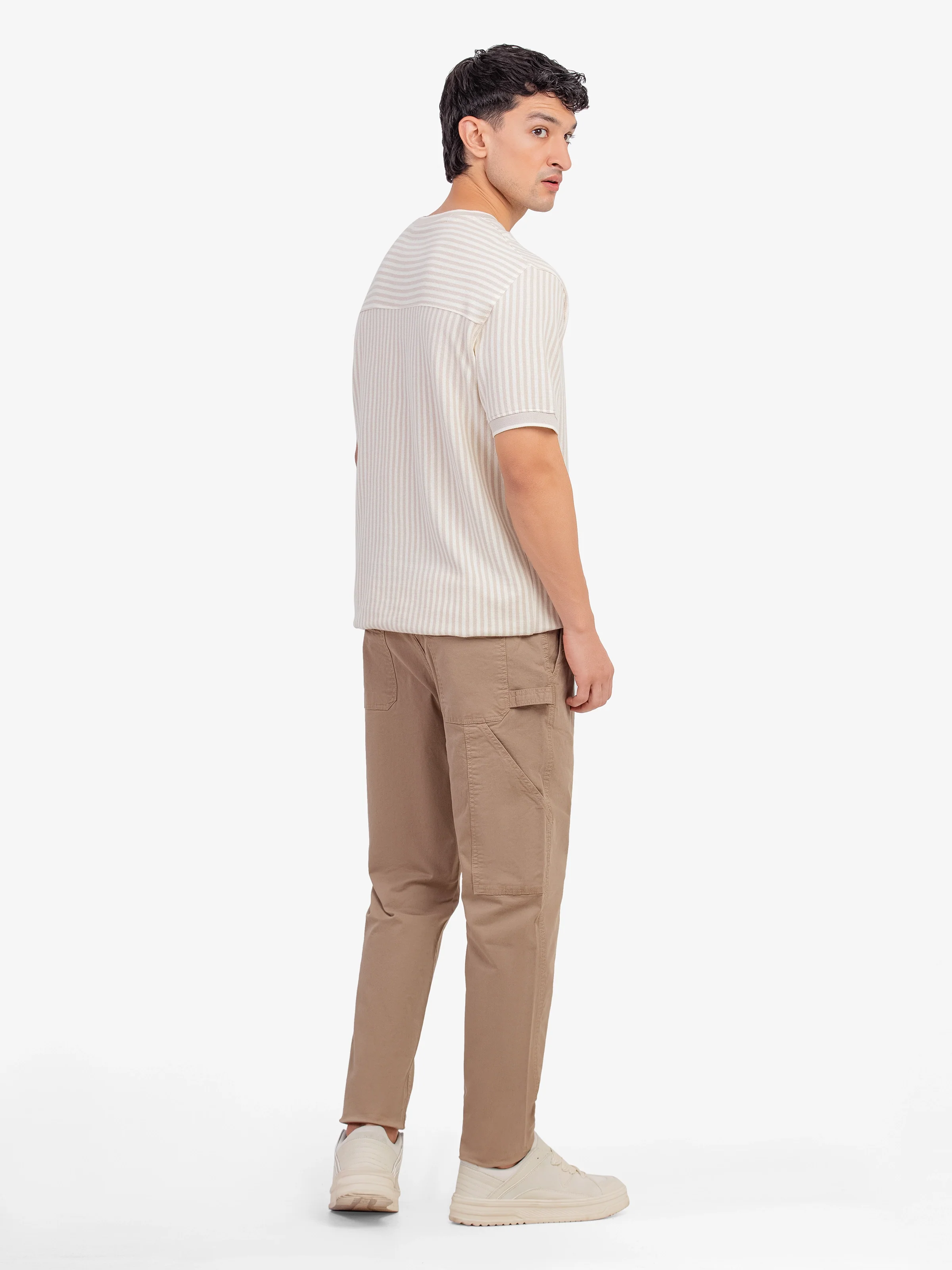 Men's Light Beige Graphic Tee - EMTGT5-009 - Image 5