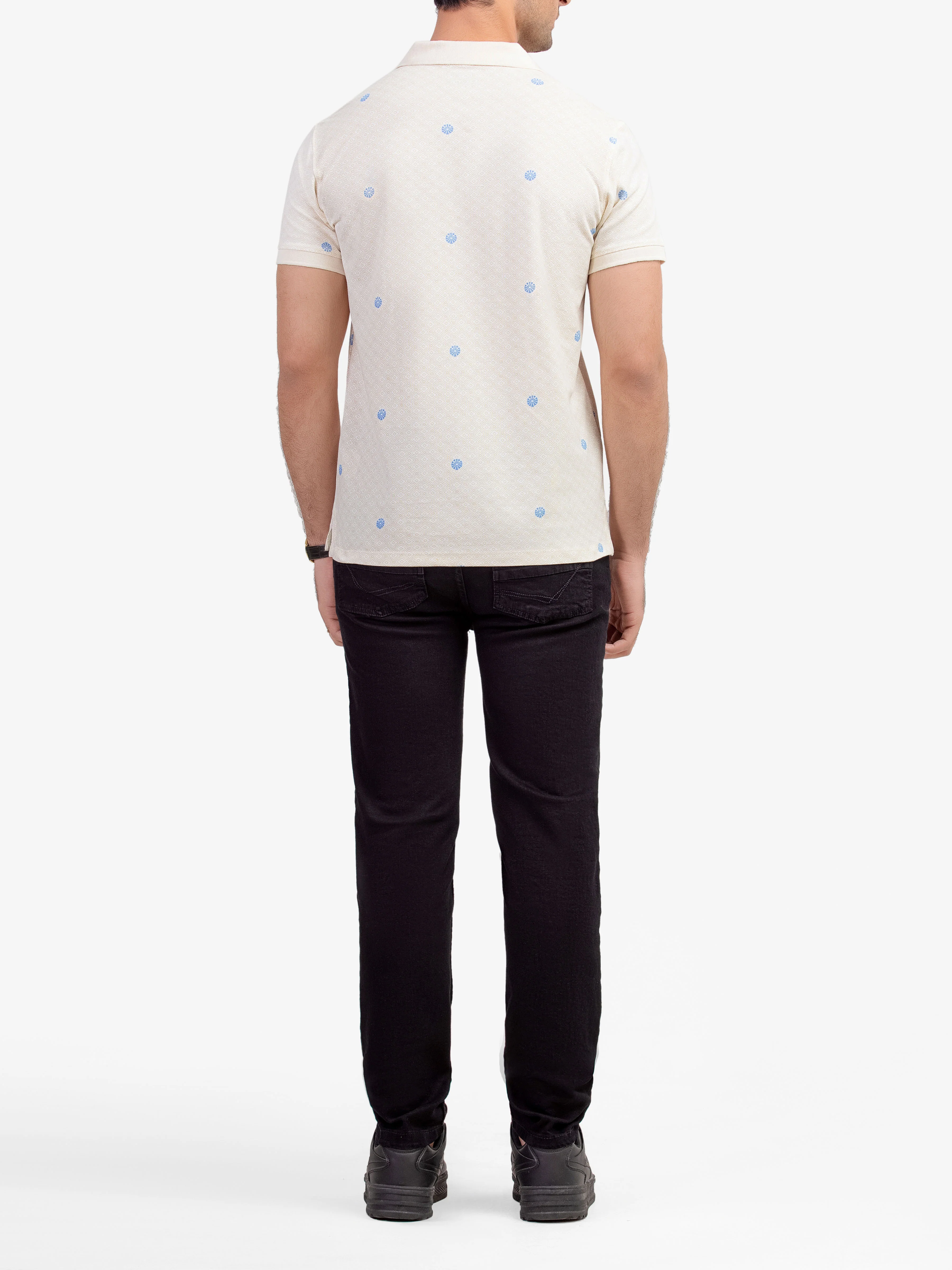 Men's Light Beige Polo Shirt - EMTPS5-026 - Image 5