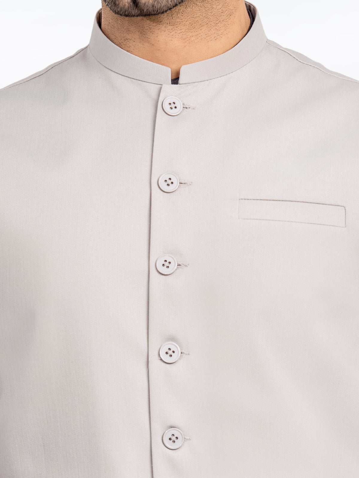 Men's Light Beige Waist Coat - EMTWCP24-35900 - Image 5
