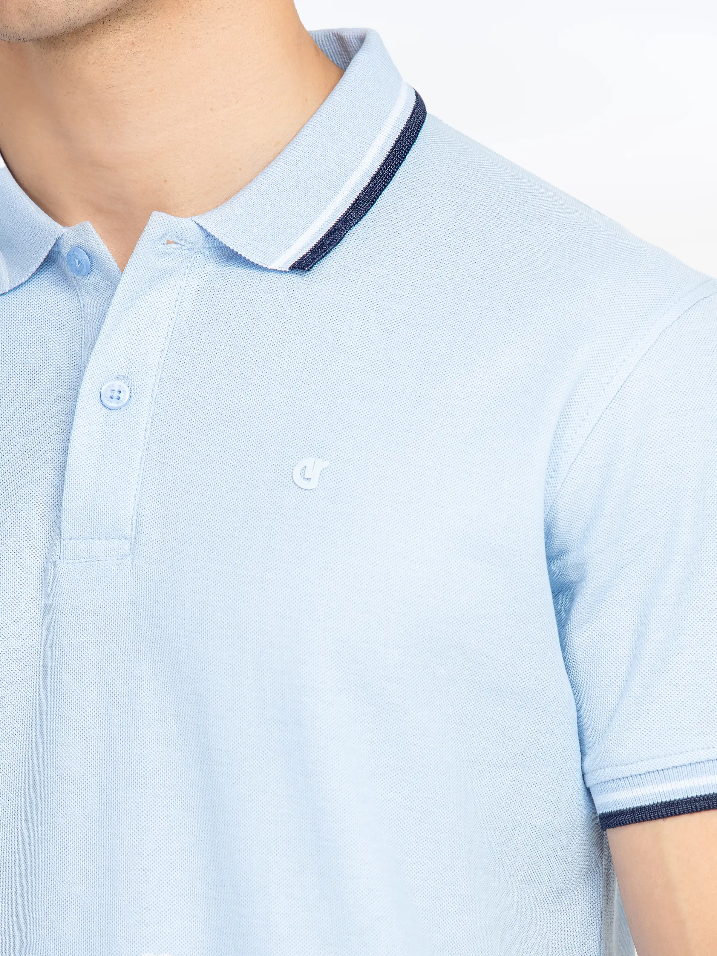 Men's Light Blue Polo Shirt - EMTPS5-073 - Image 3