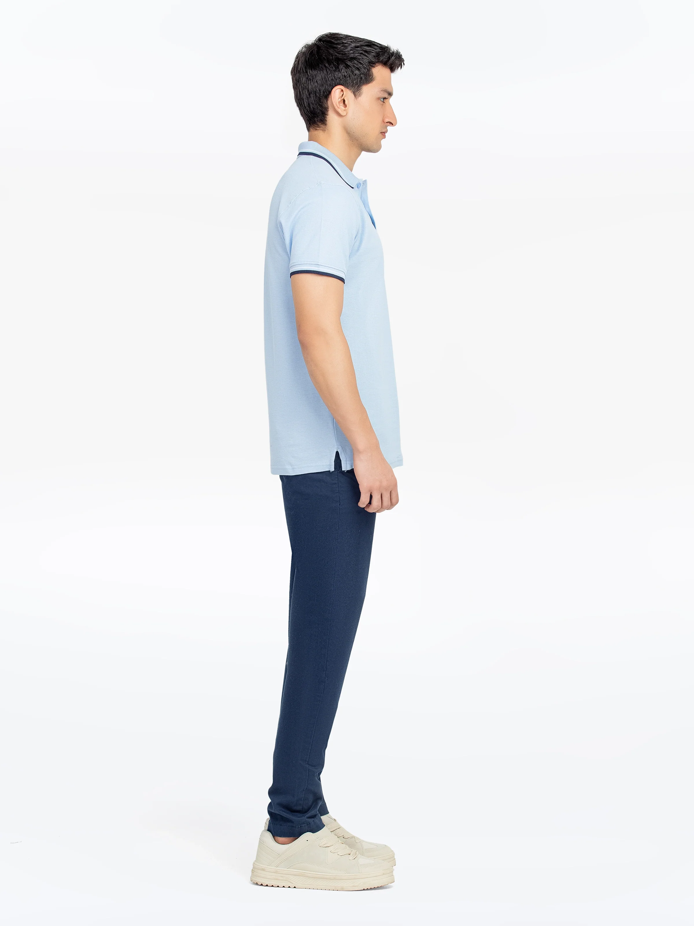 Men's Light Blue Polo Shirt - EMTPS5-073 - Image 4