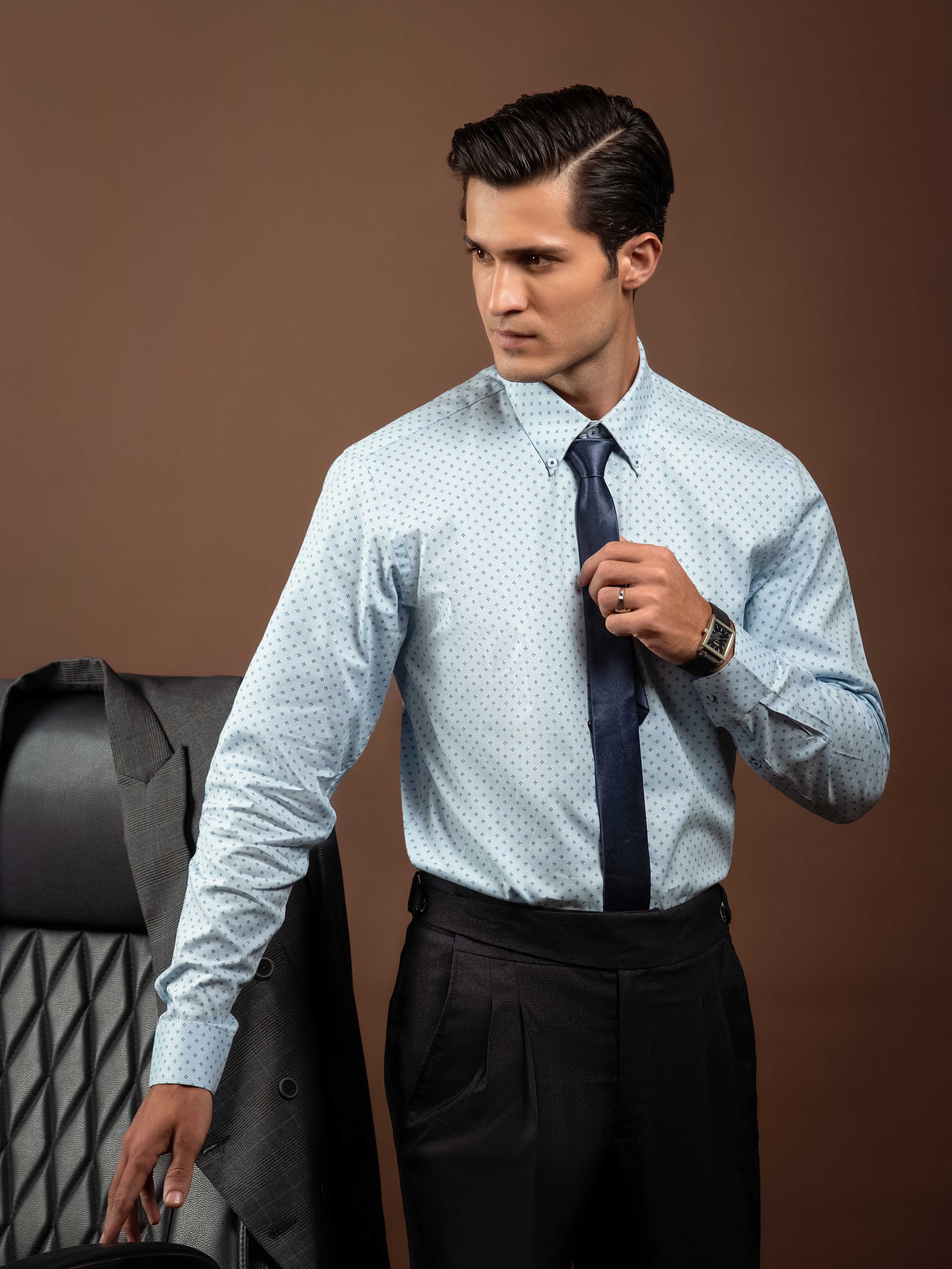 Men's Light Blue Shirt - EMTSI5-50844 - Image 5