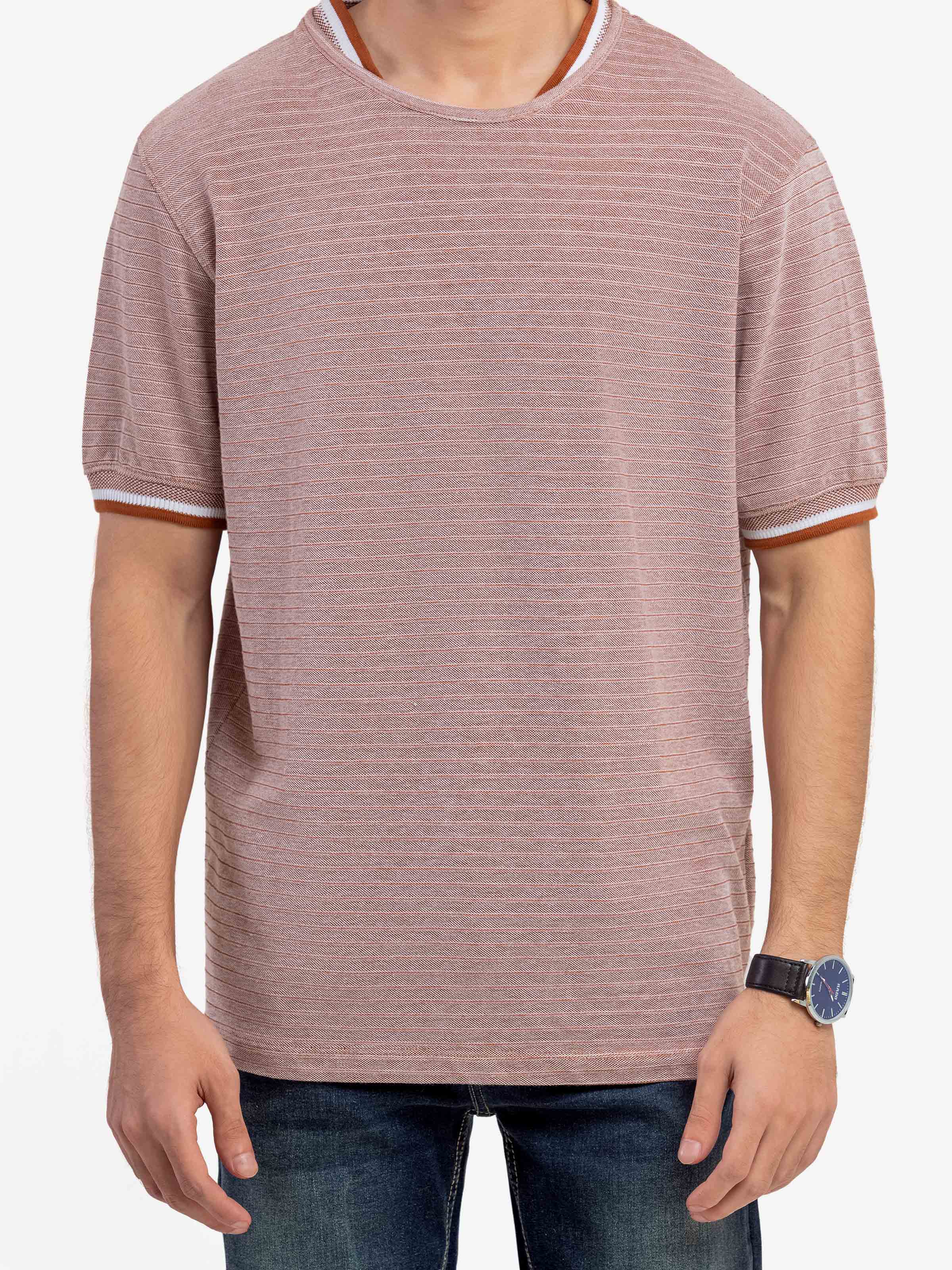 Men's Light Brown Graphic Tee - EMTGT5-005 - Image 3