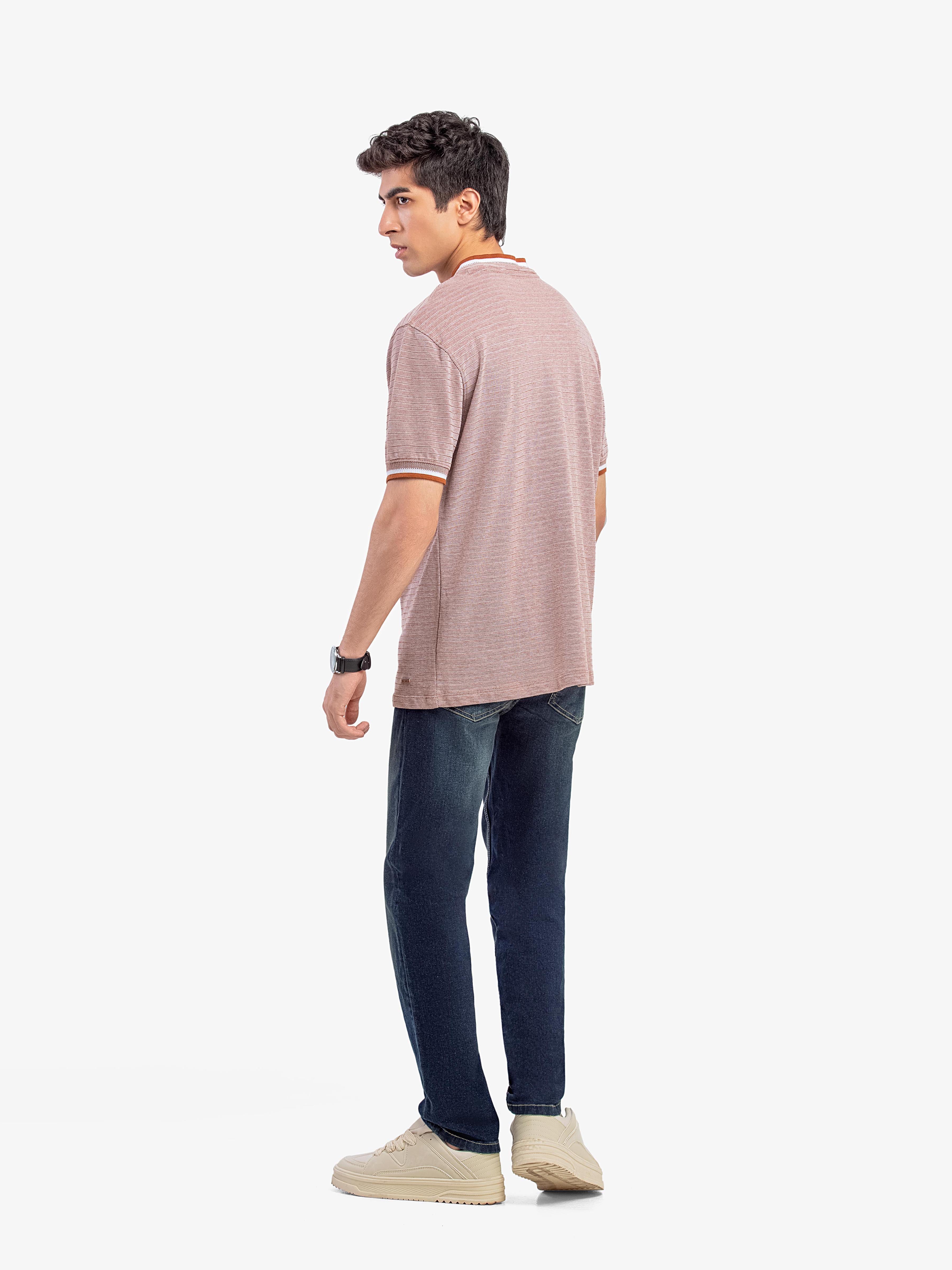 Men's Light Brown Graphic Tee - EMTGT5-005 - Image 5