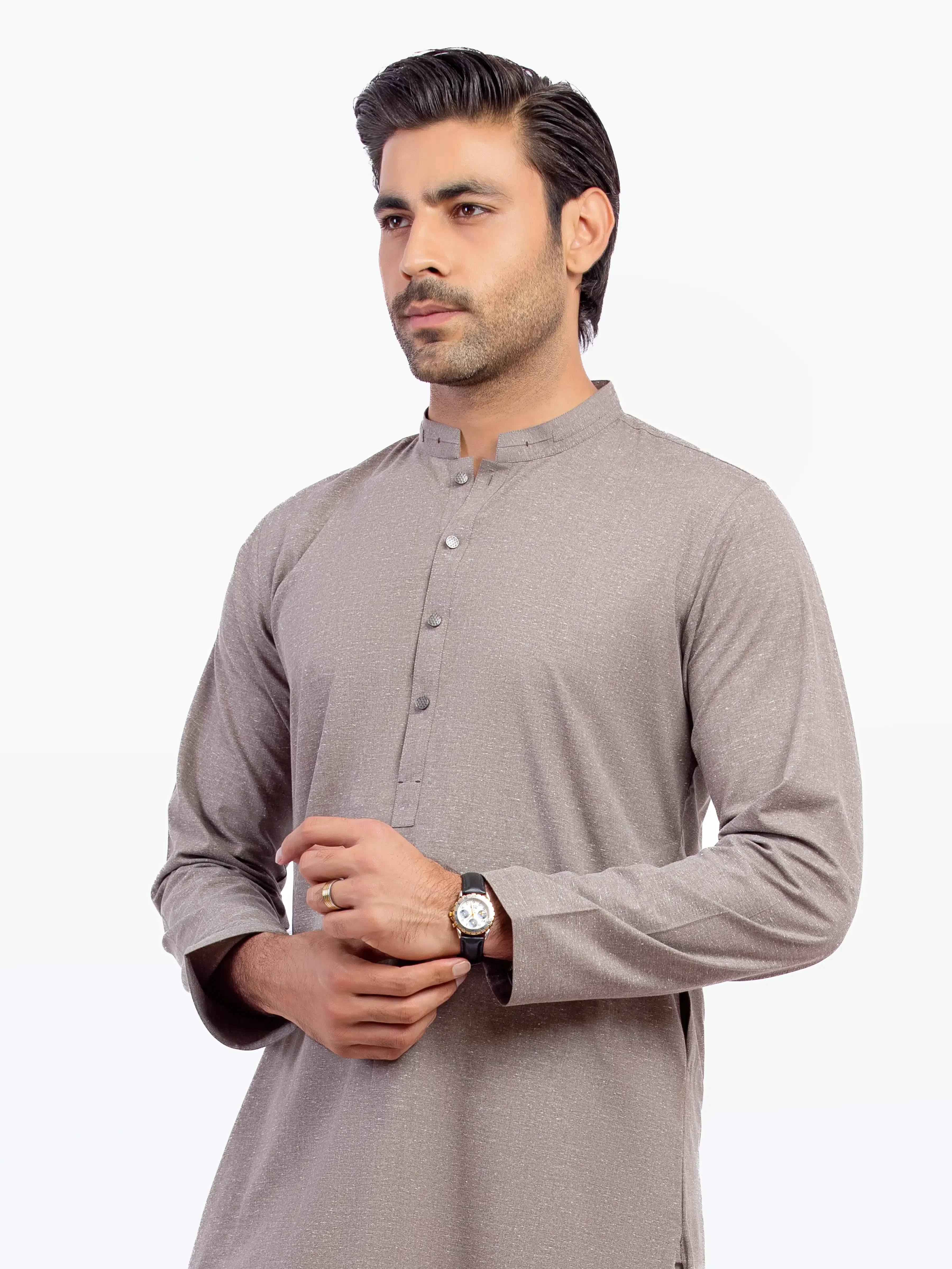 Men's Light Brown Kurta Pajama - EMTKPT5-070 - Image 2