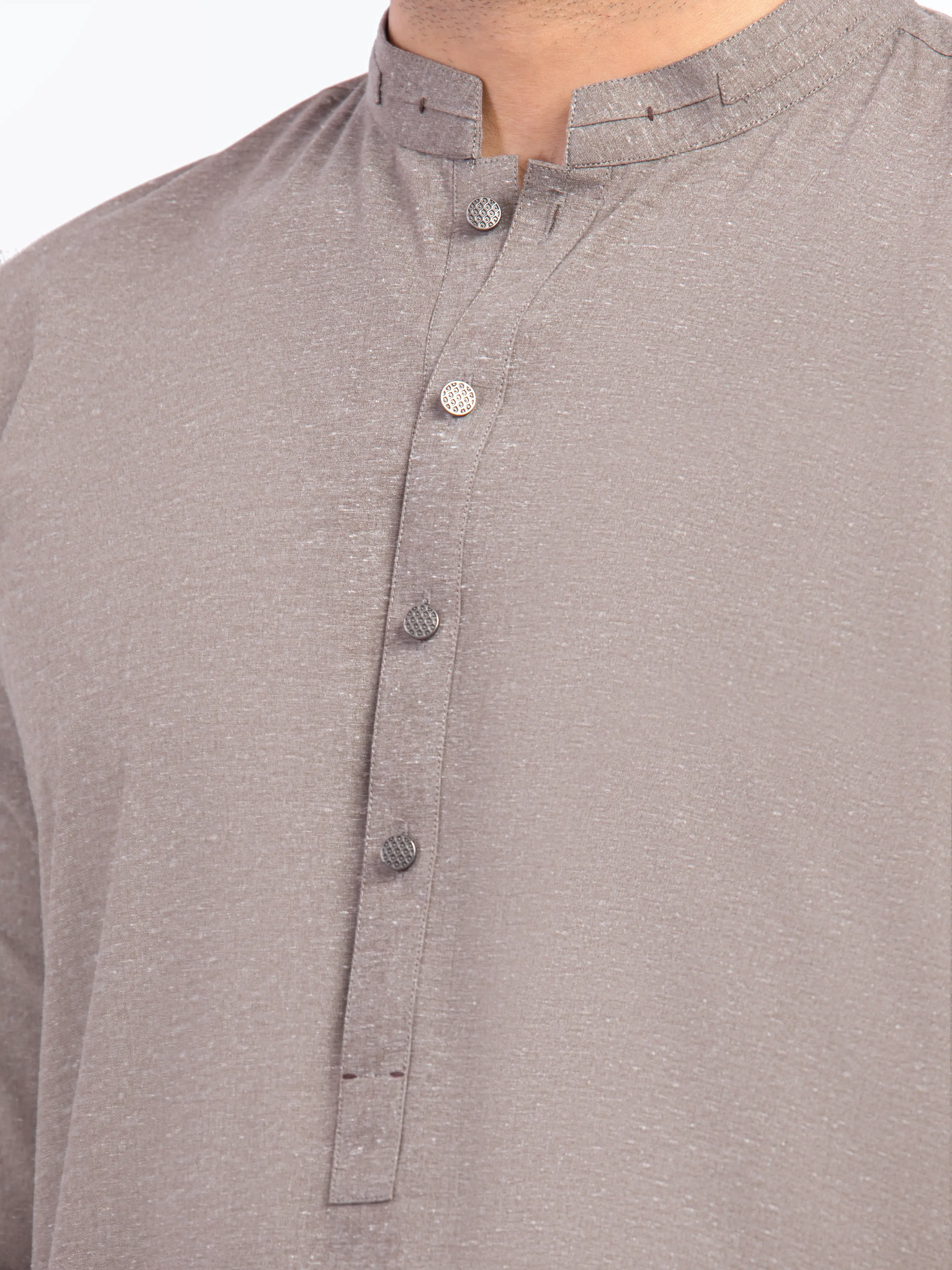 Men's Light Brown Kurta Pajama - EMTKPT5-070 - Image 3
