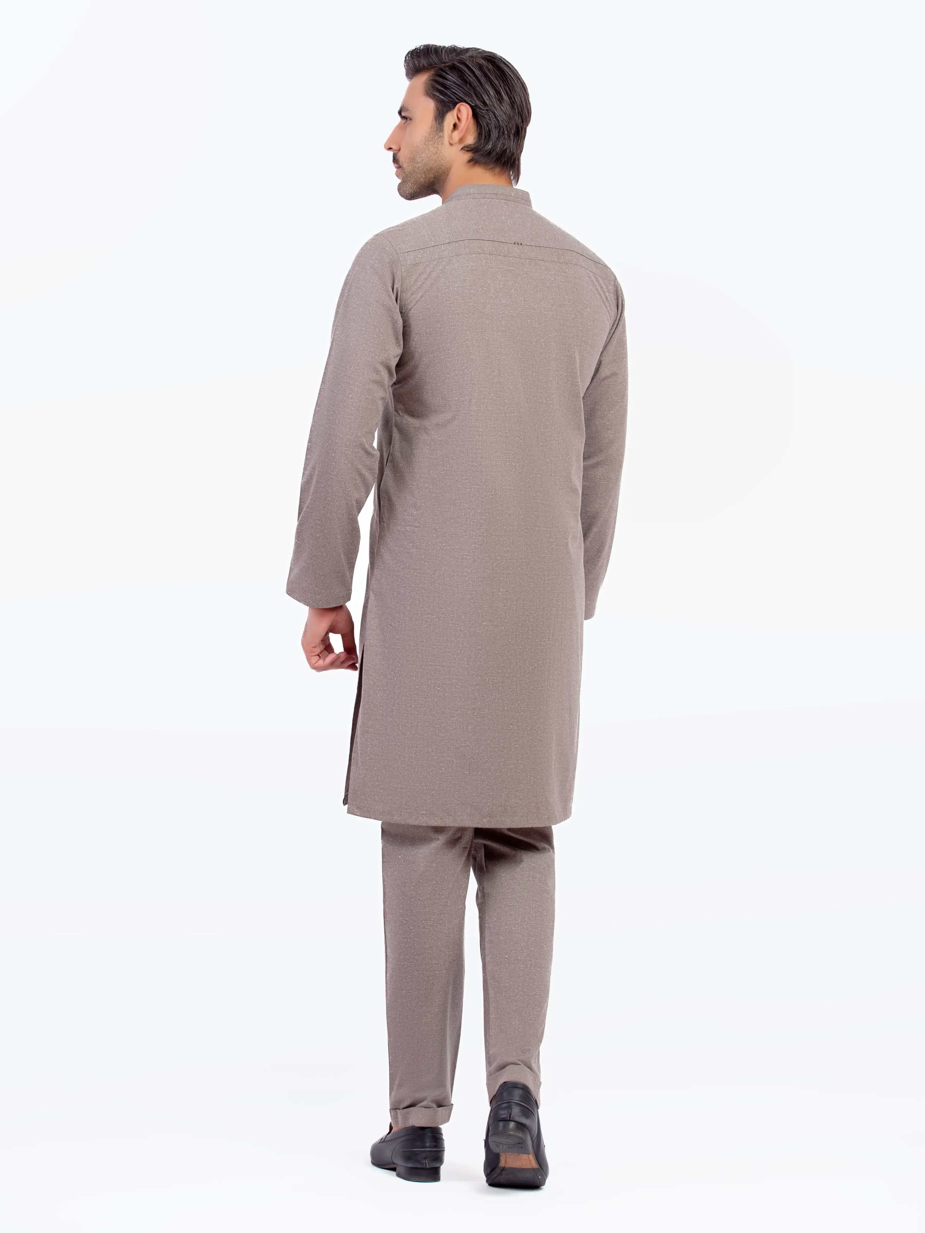 Men's Light Brown Kurta Pajama - EMTKPT5-070 - Image 4