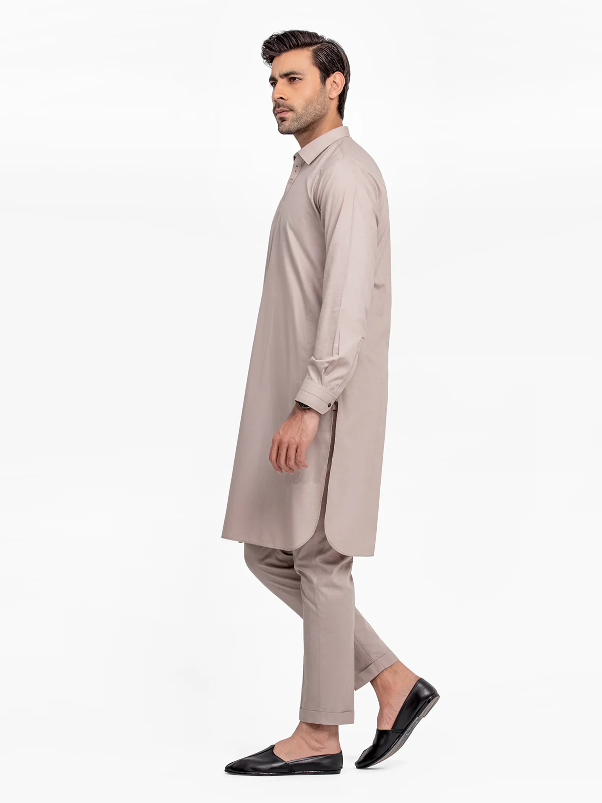 Men's Light Coffee Kurta Pajama - EMTKPT24-023 - Image 3
