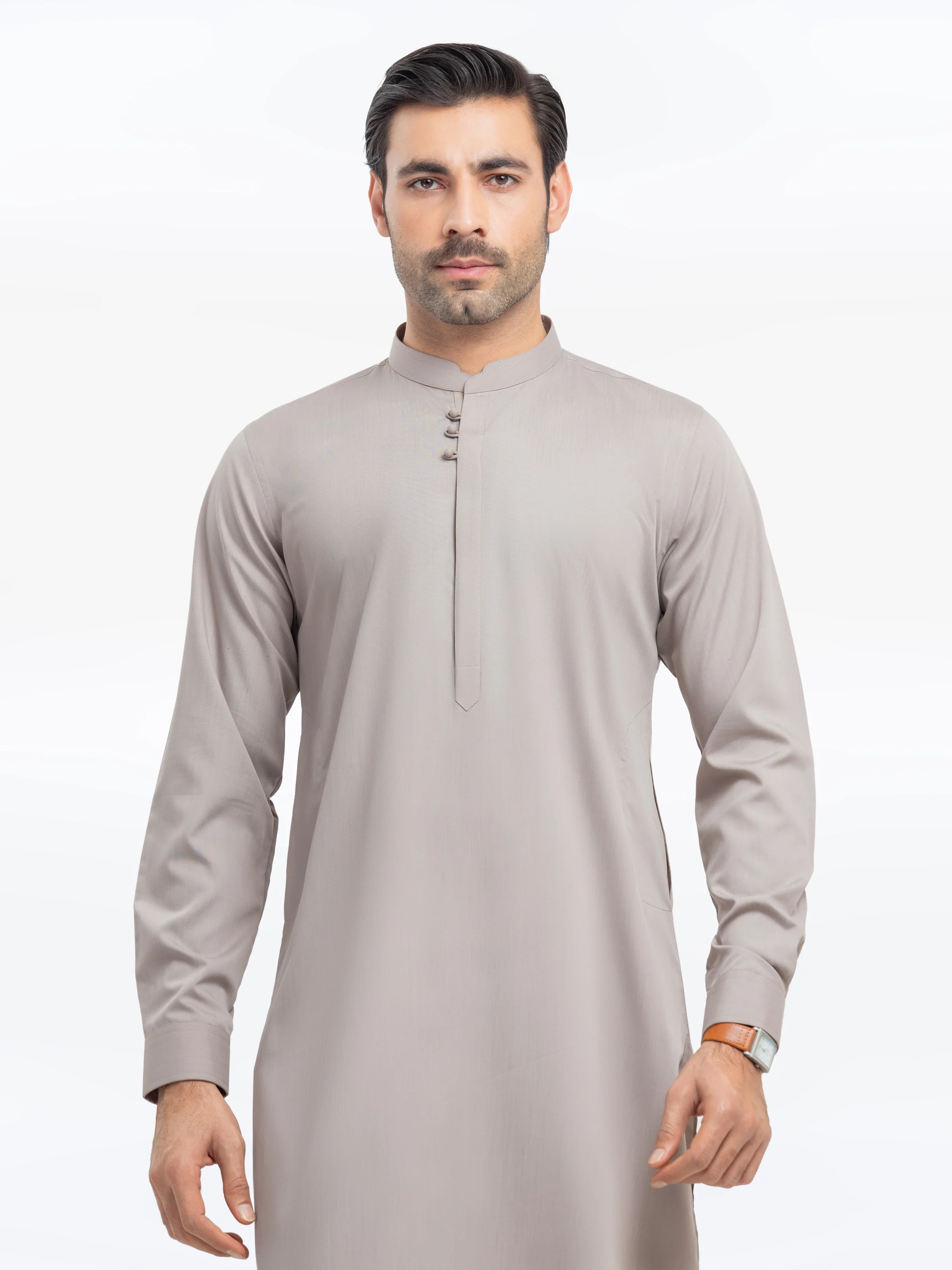 Men's Light Coffee Kurta Pajama - EMTKPT5-055 - Image 2