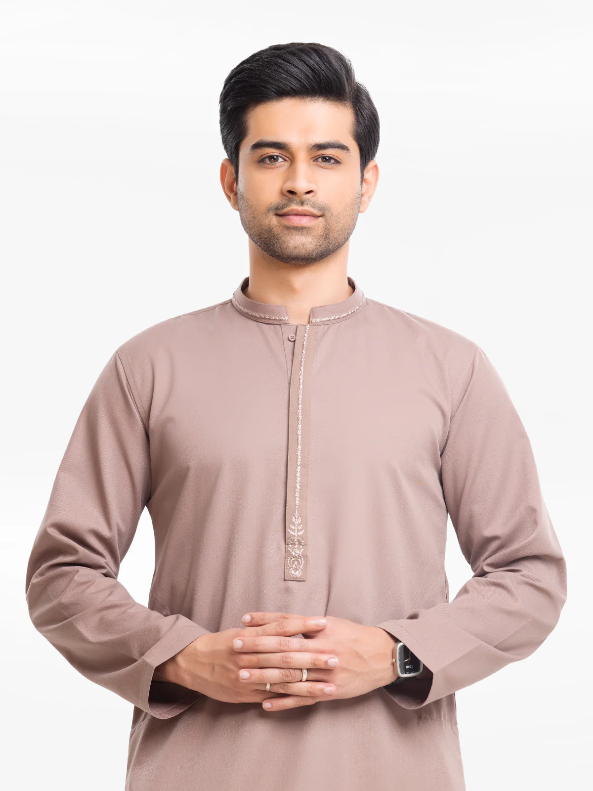 Men's Light Coffee Kurta Pajama - EMTSW23-99403 - Image 2