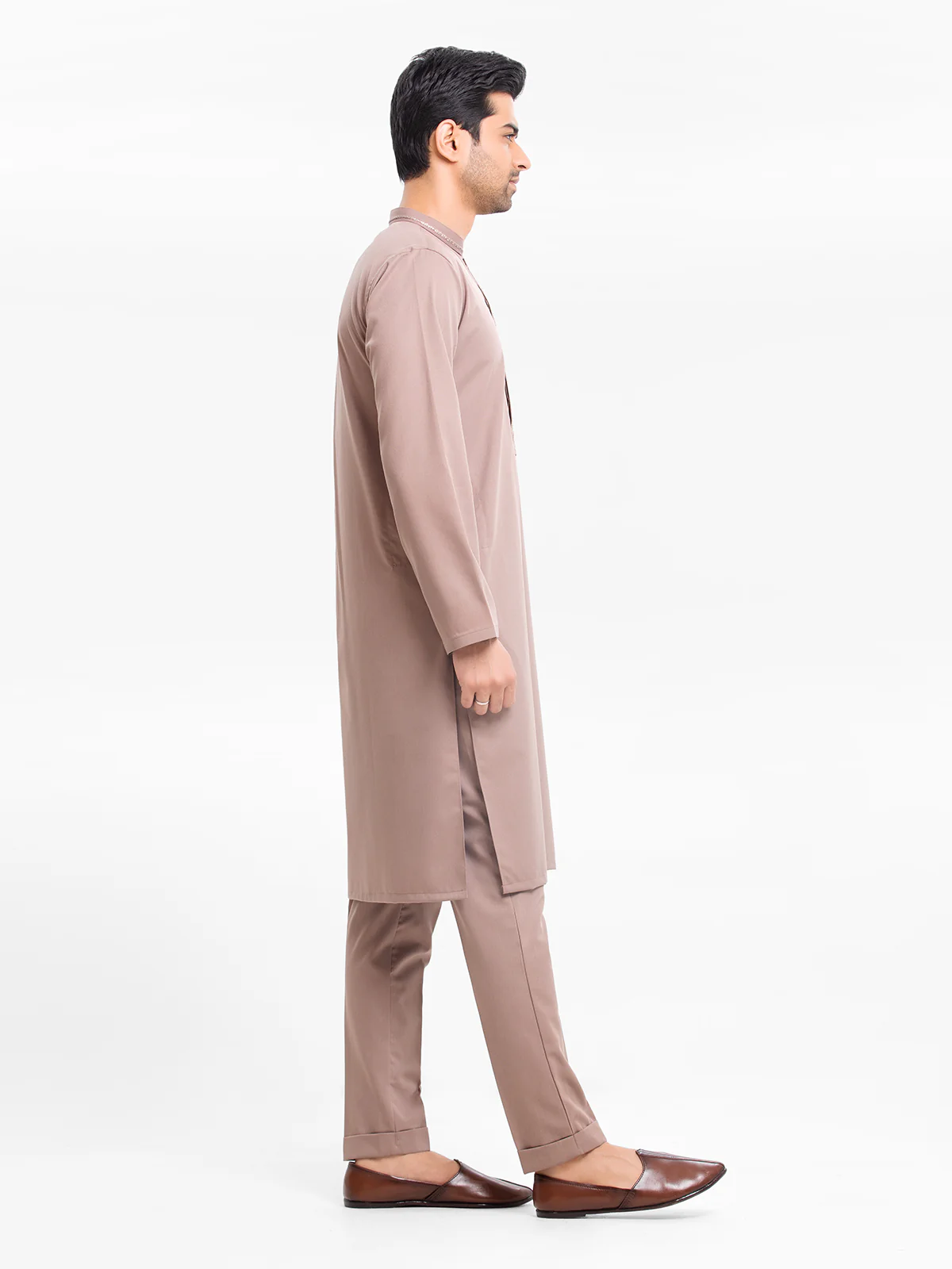 Men's Light Coffee Kurta Pajama - EMTSW23-99403 - Image 3