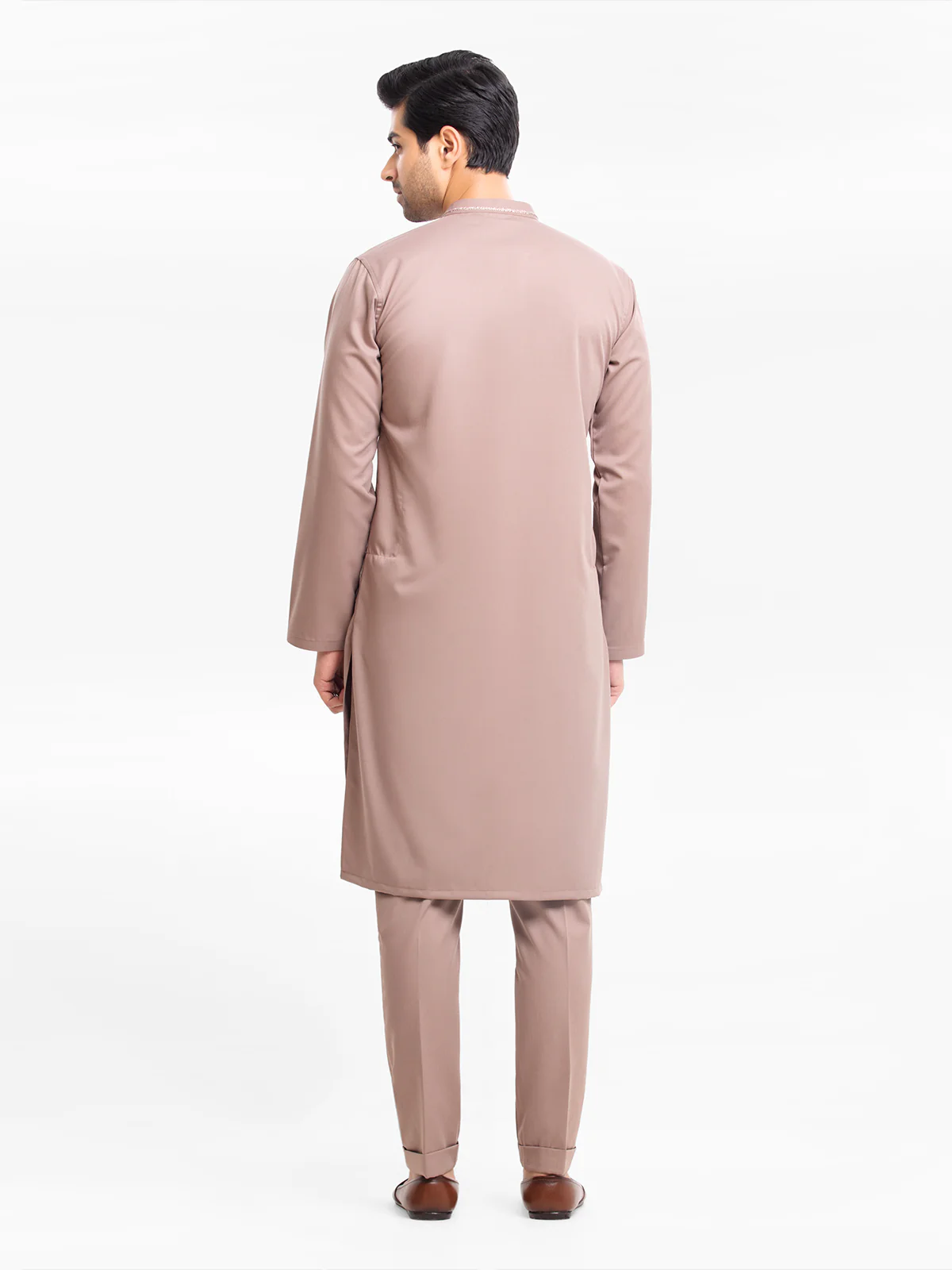 Men's Light Coffee Kurta Pajama - EMTSW23-99403 - Image 5