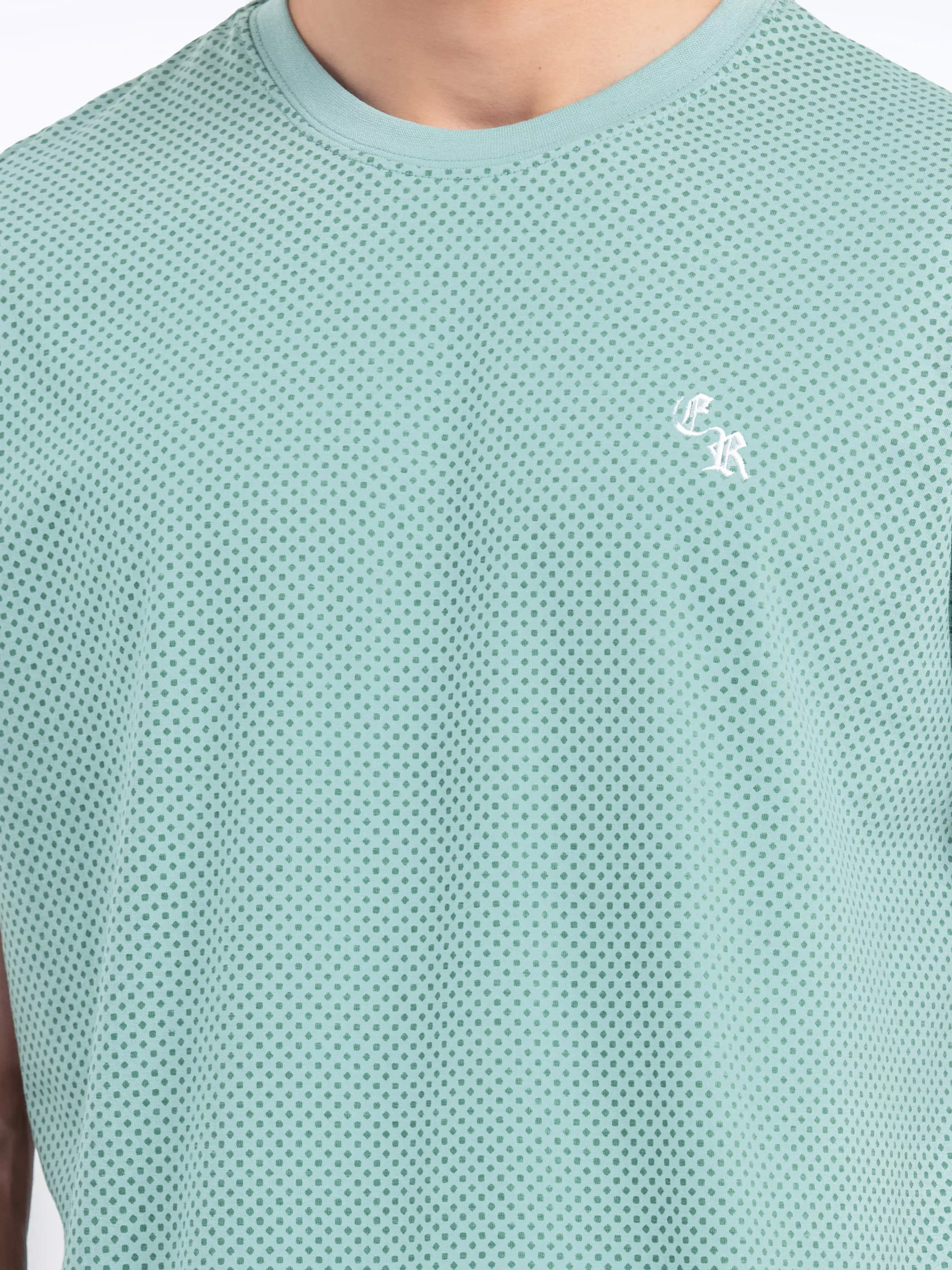 Men's Light Green Graphic Tee - EMTGT24-027 - Image 3