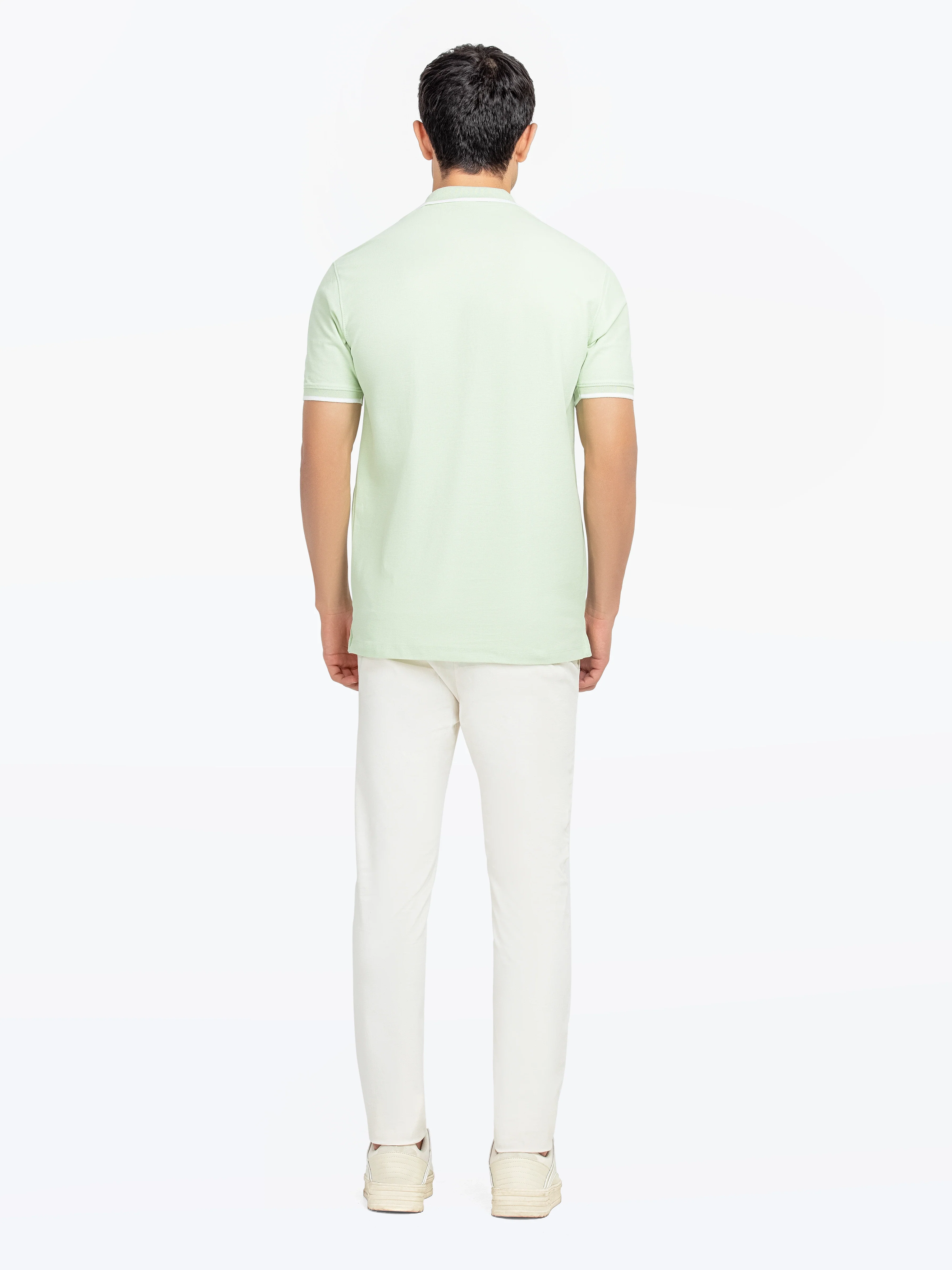 Men's Light Green Polo Shirt - EMTPS5-042 - Image 5