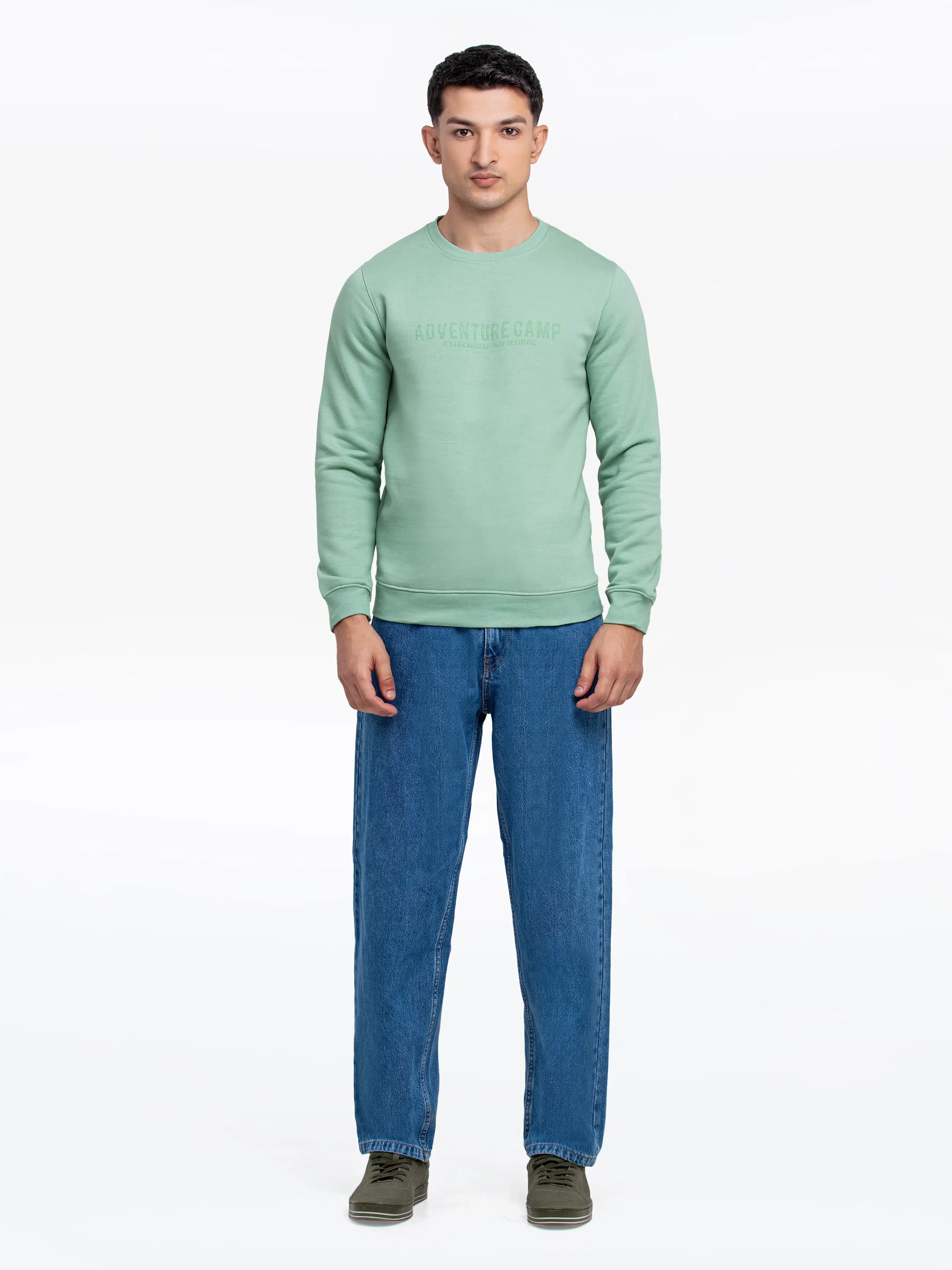 Men's Light Green Sweatshirt - EMTSS24-010 - Image 2