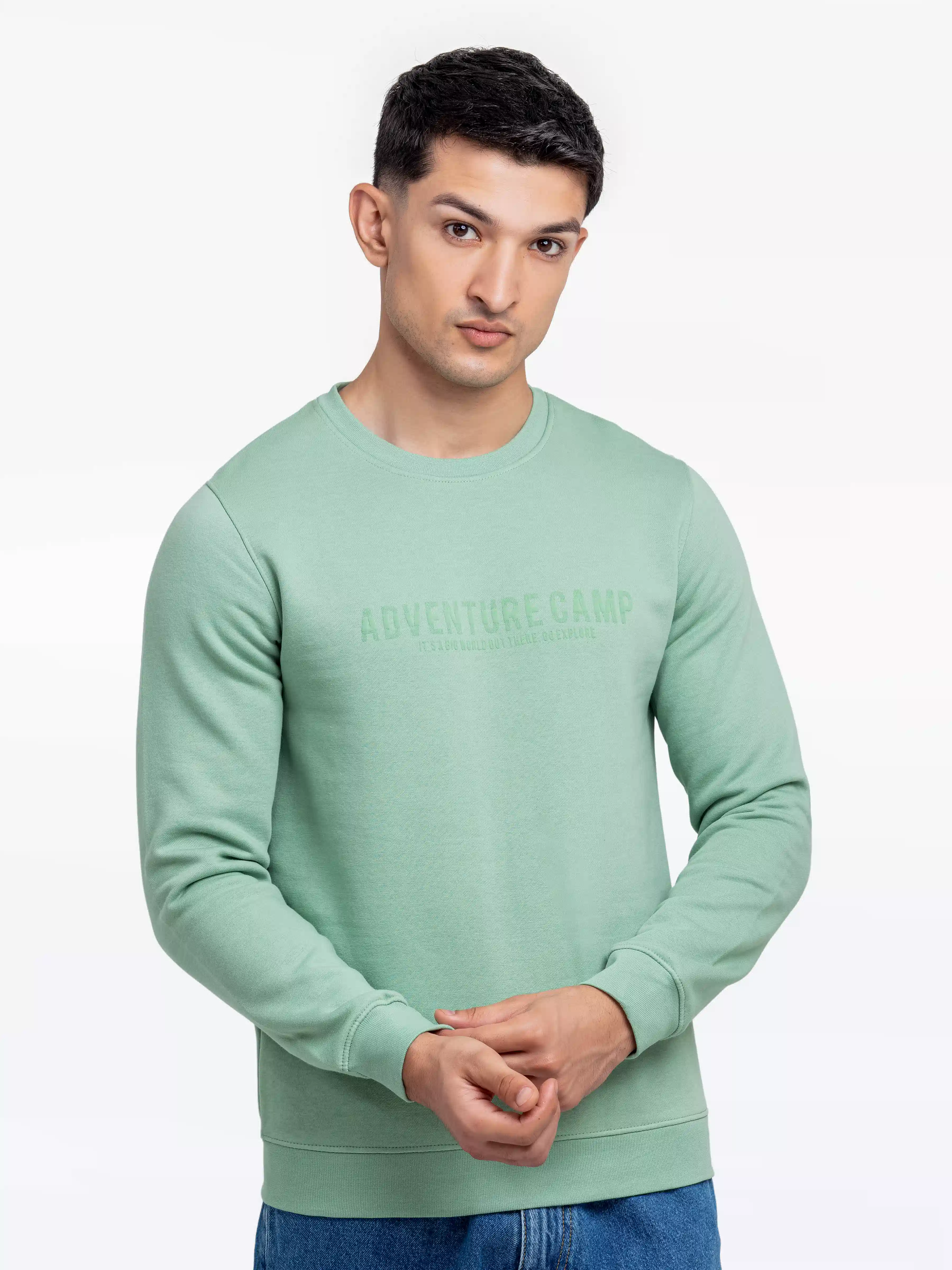 Men's Light Green Sweatshirt - EMTSS24-010 - Image 3
