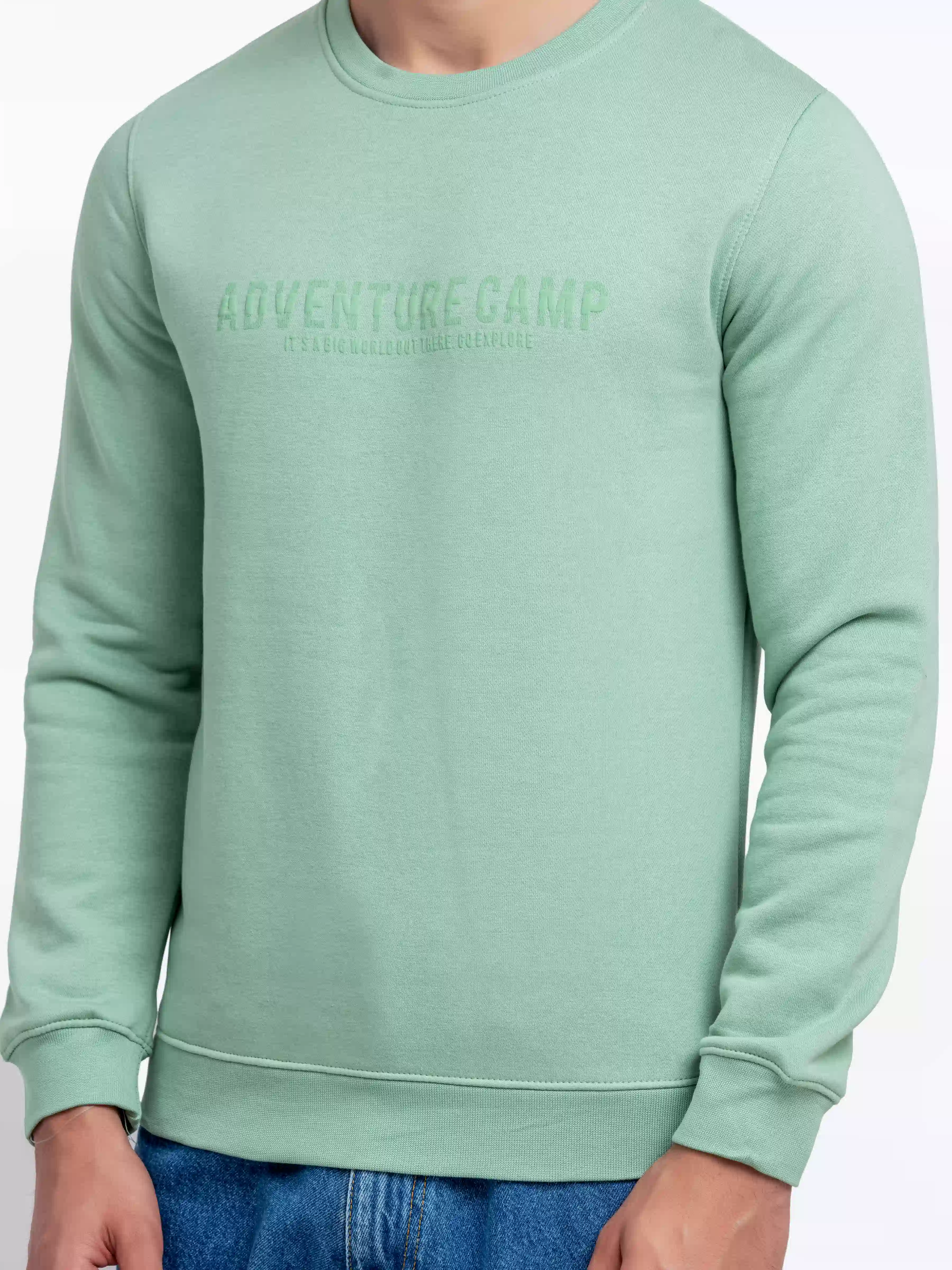 Men's Light Green Sweatshirt - EMTSS24-010 - Image 4