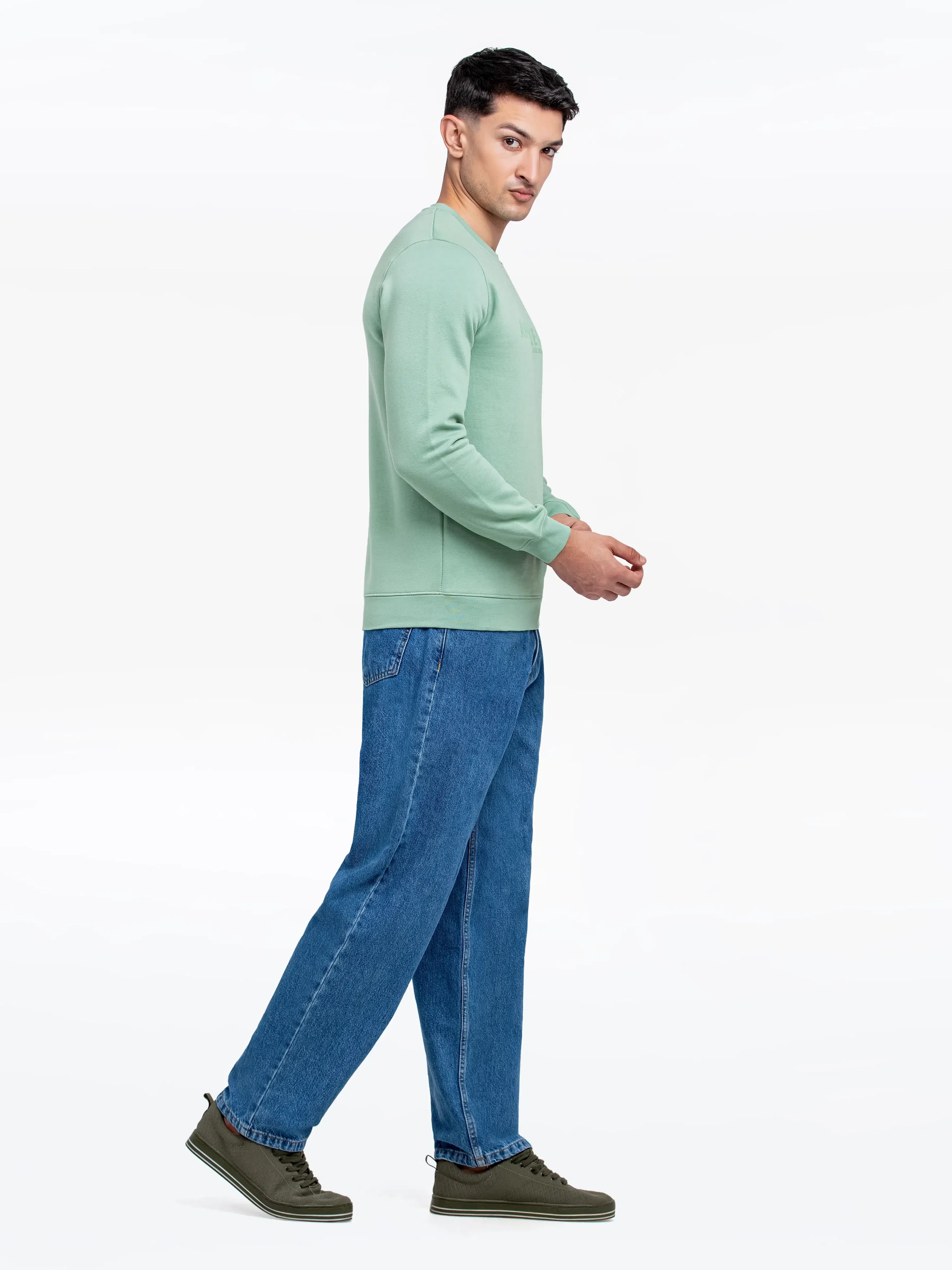 Men's Light Green Sweatshirt - EMTSS24-010 - Image 5