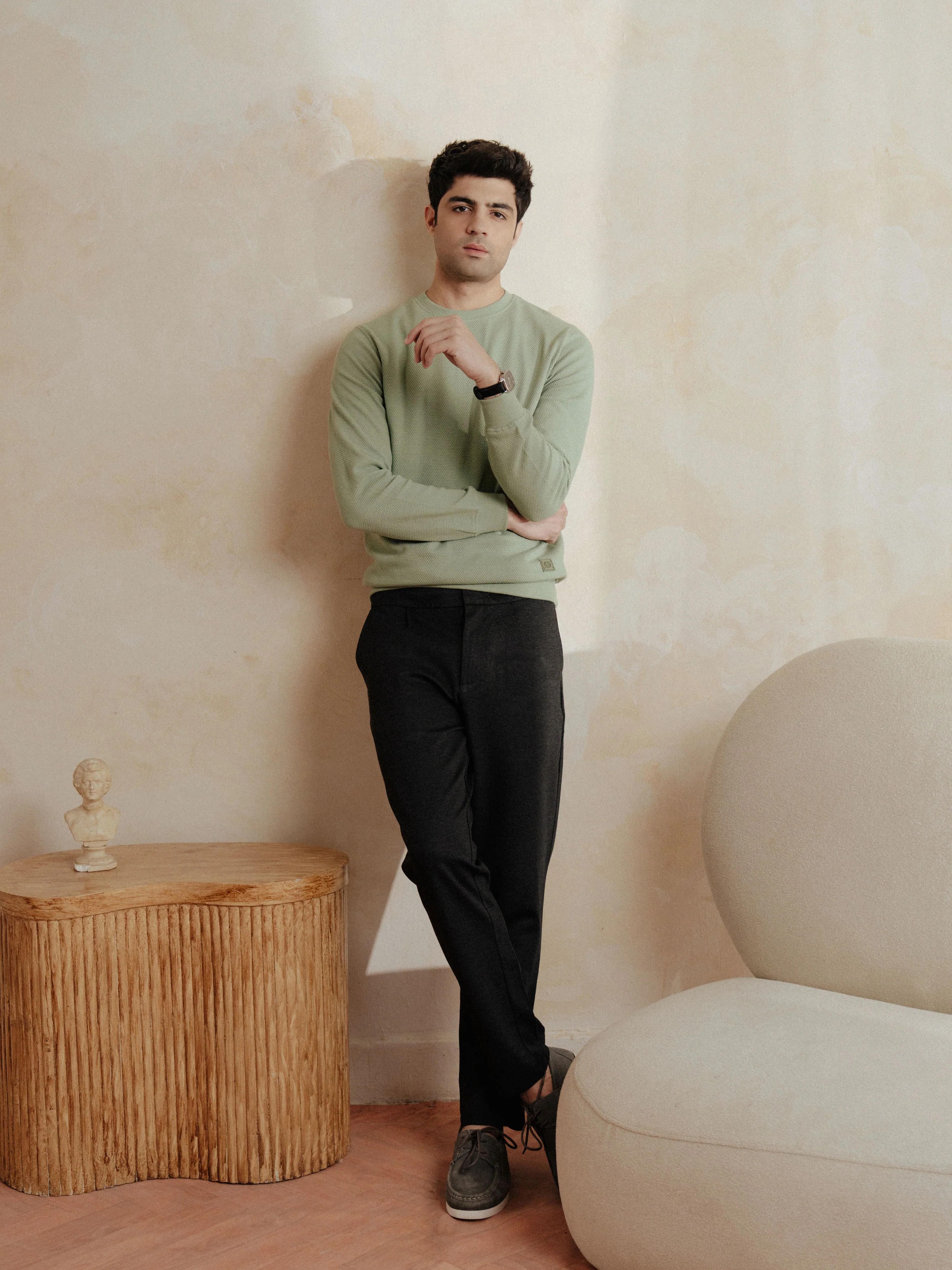 Men's Light Green Sweatshirt - EMTSS5-008 - Image 4