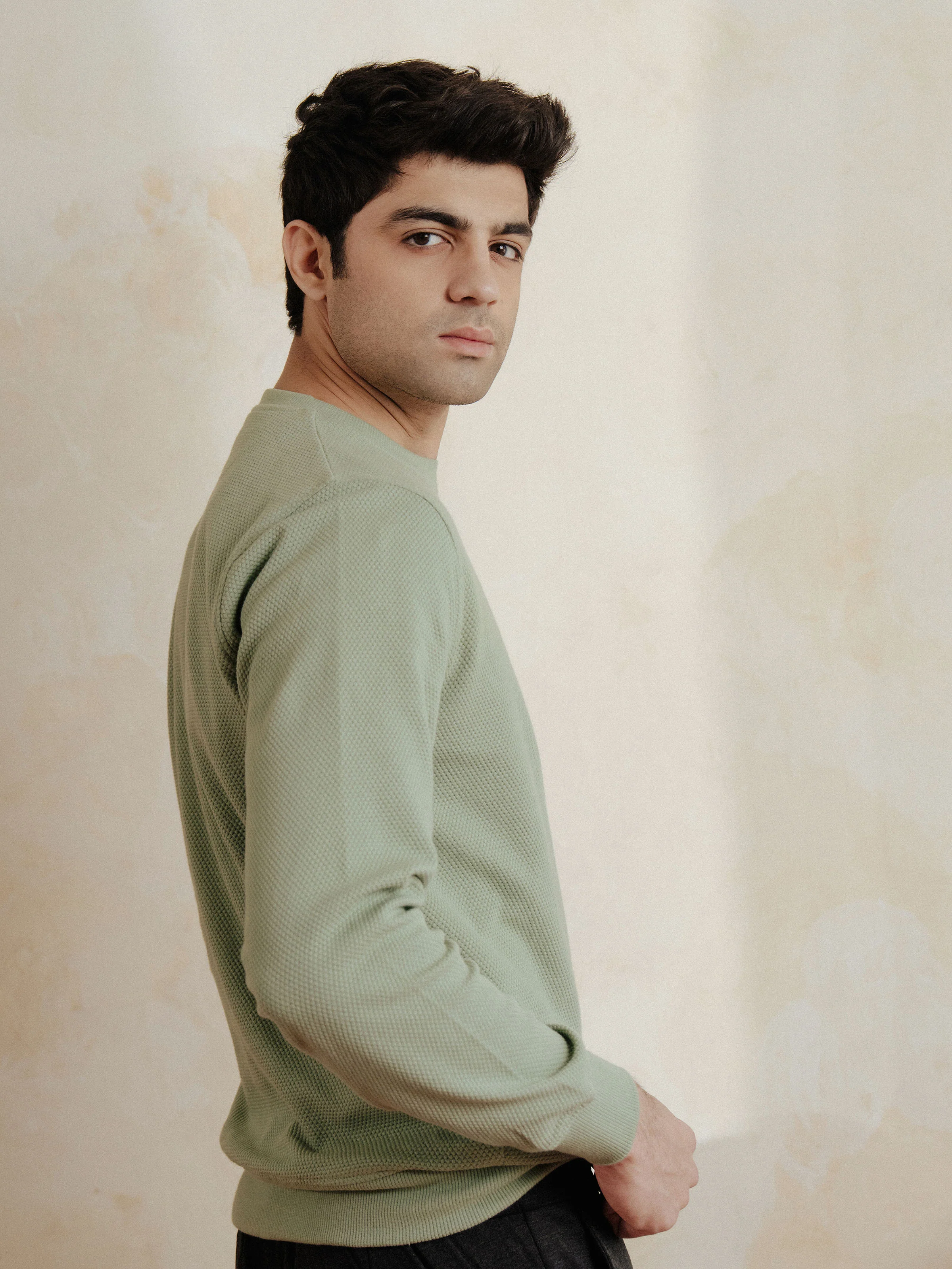 Men's Light Green Sweatshirt - EMTSS5-008 - Image 5