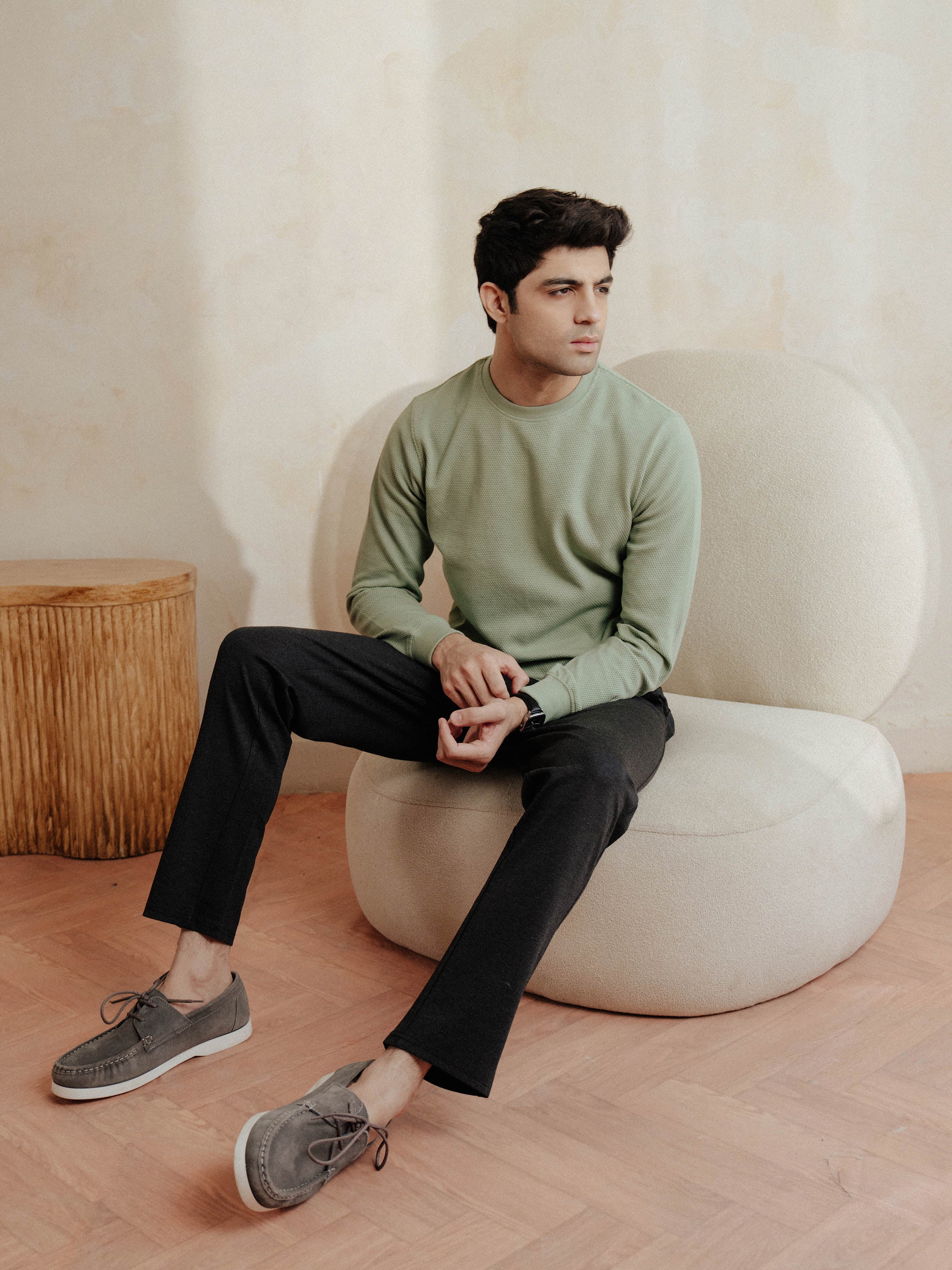 Men's Light Green Sweatshirt - EMTSS5-008 - Image 7