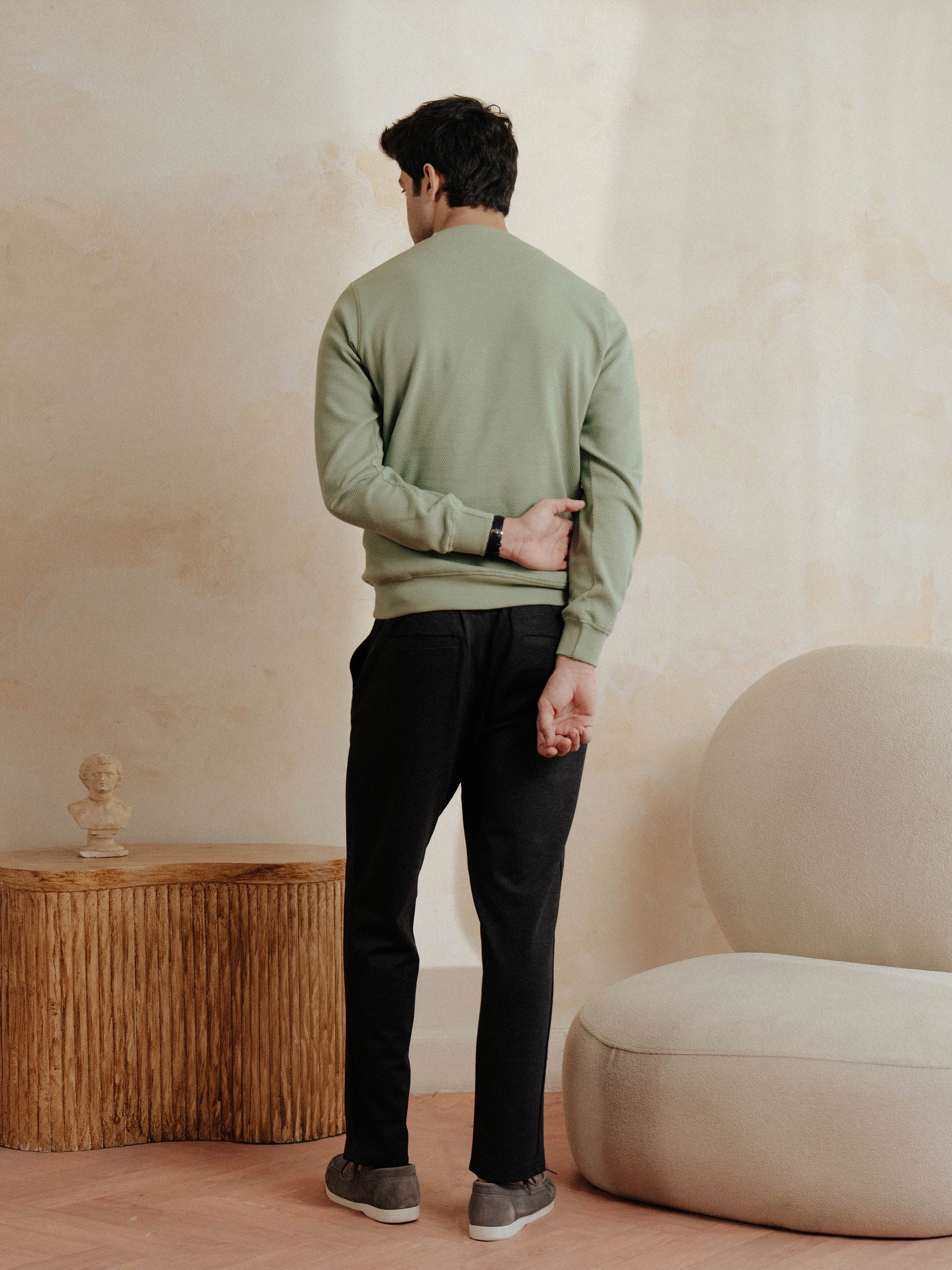 Men's Light Green Sweatshirt - EMTSS5-008 - Image 8