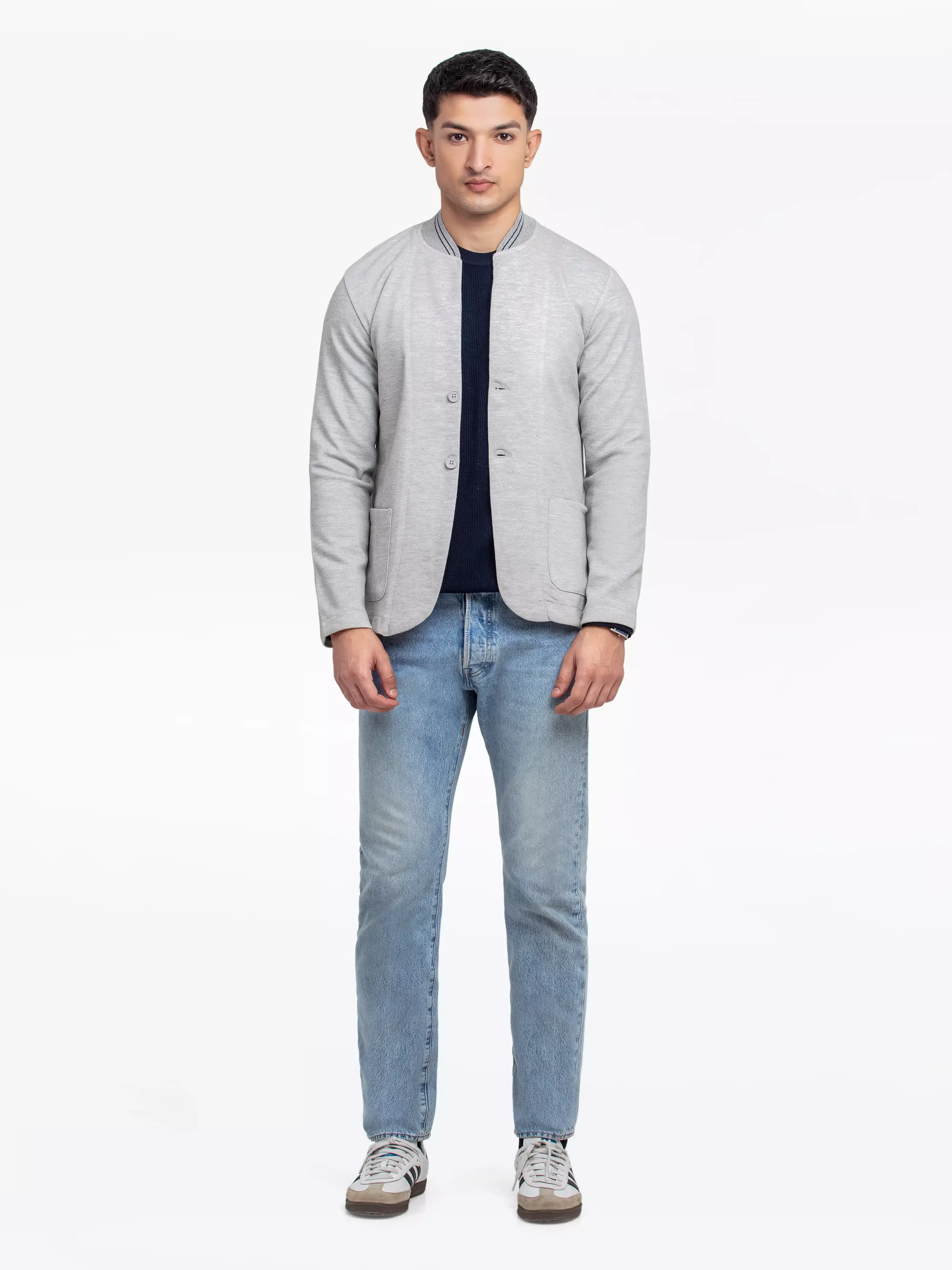 Men's Light Grey Blazer - EMTBK23-001 - Image 2