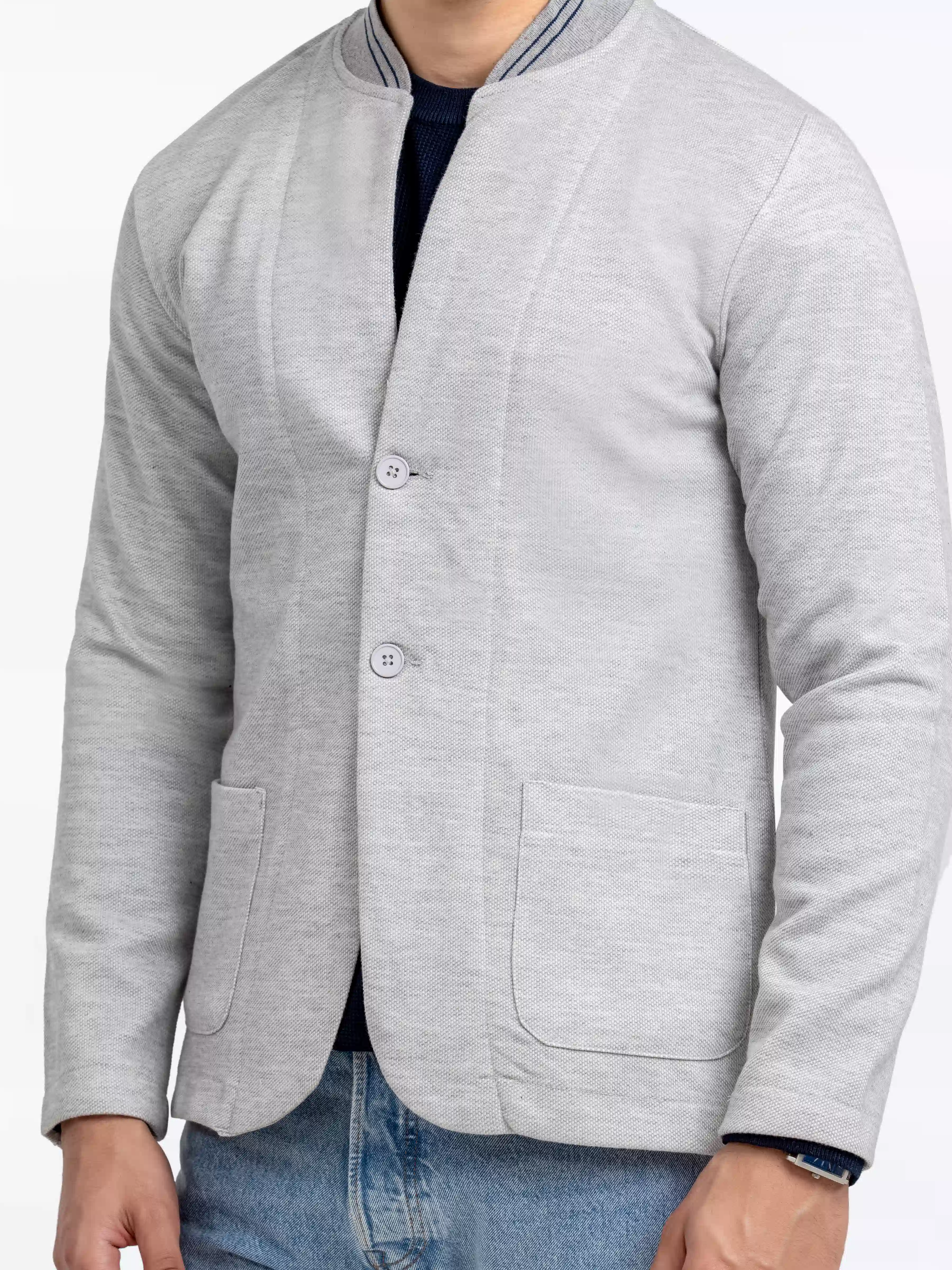 Men's Light Grey Blazer - EMTBK23-001 - Image 3