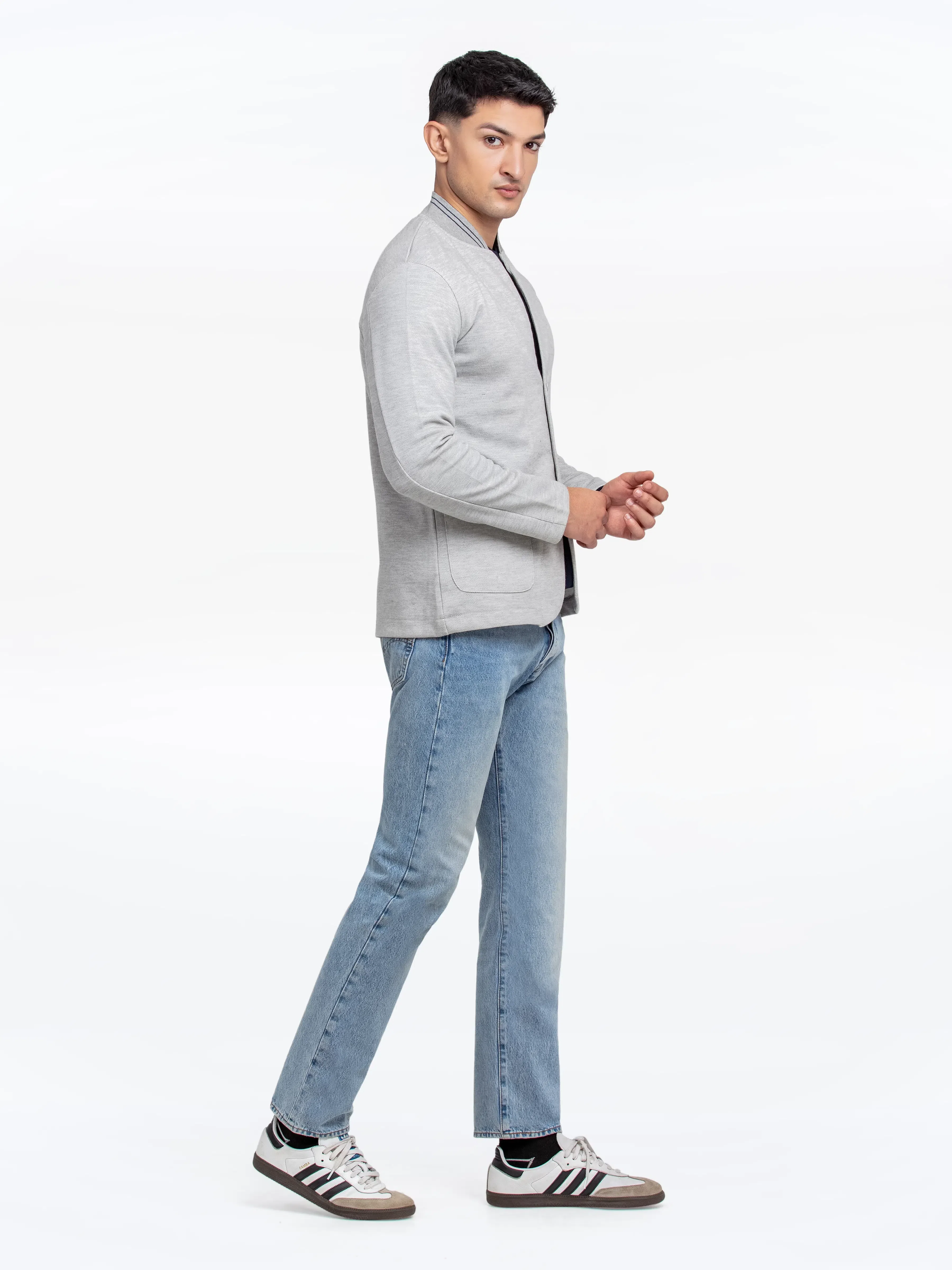Men's Light Grey Blazer - EMTBK23-001 - Image 4