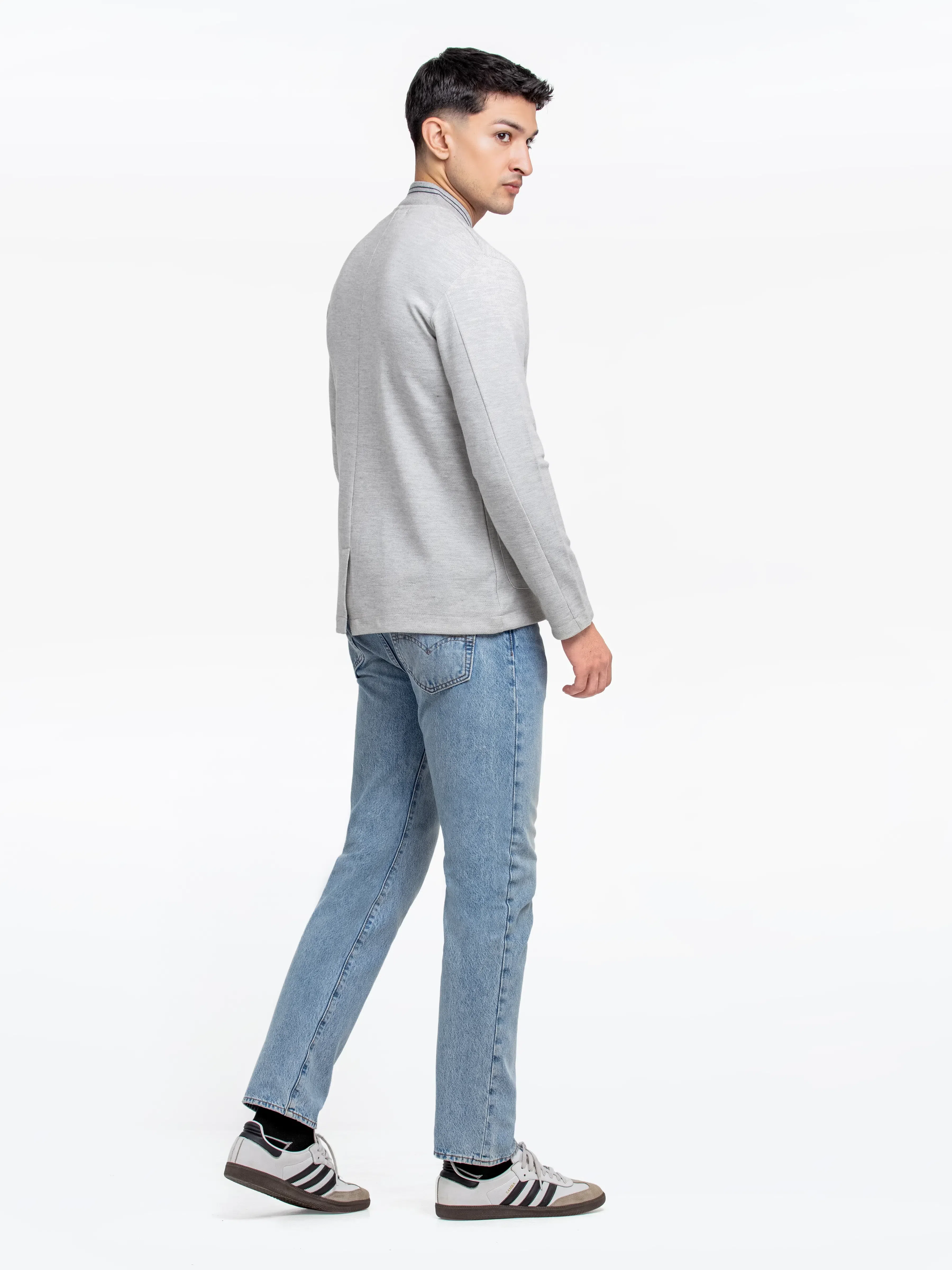 Men's Light Grey Blazer - EMTBK23-001 - Image 5