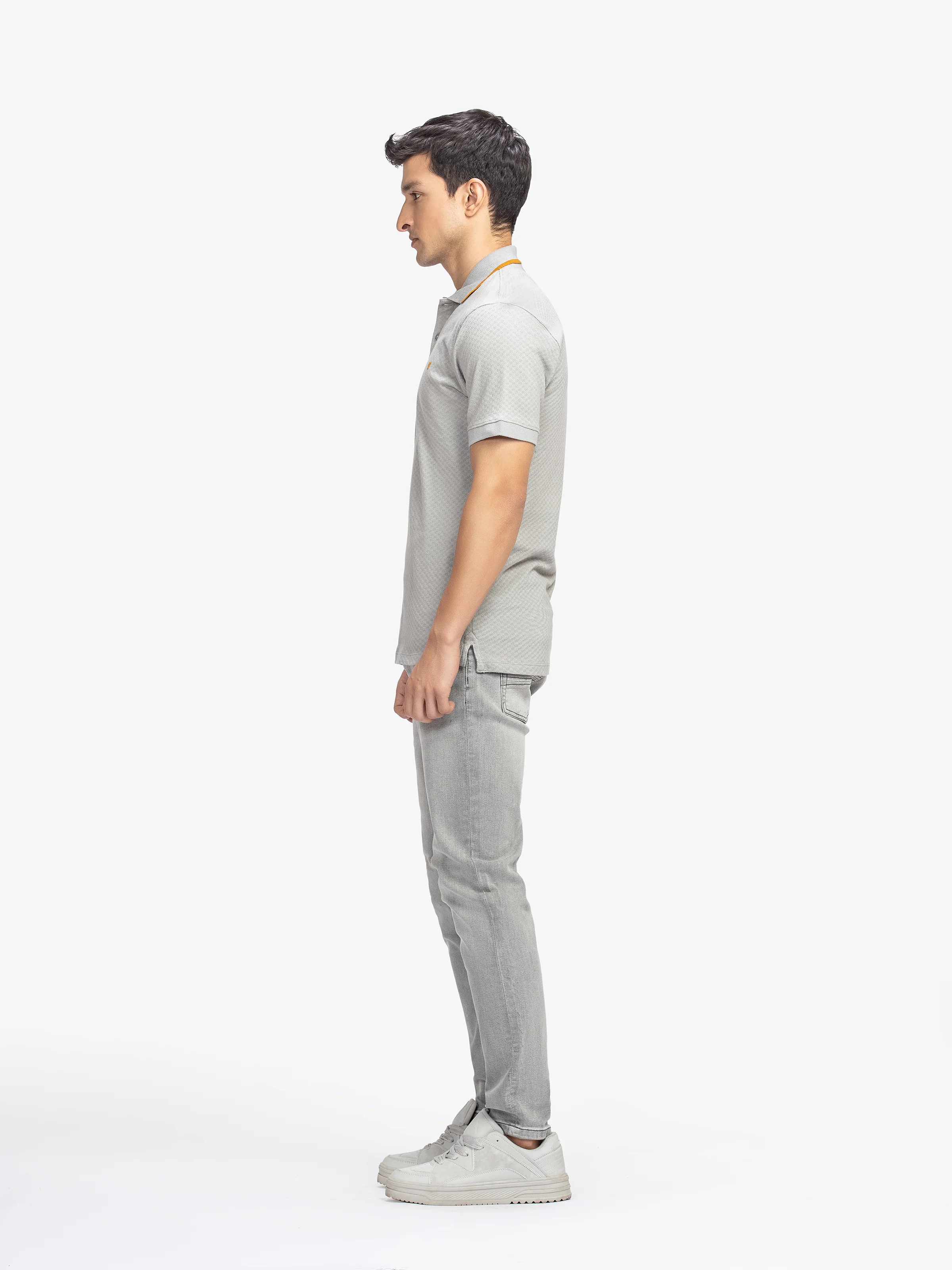 Men's Light Grey Polo Shirt - EMTPS6-086 - Image 4