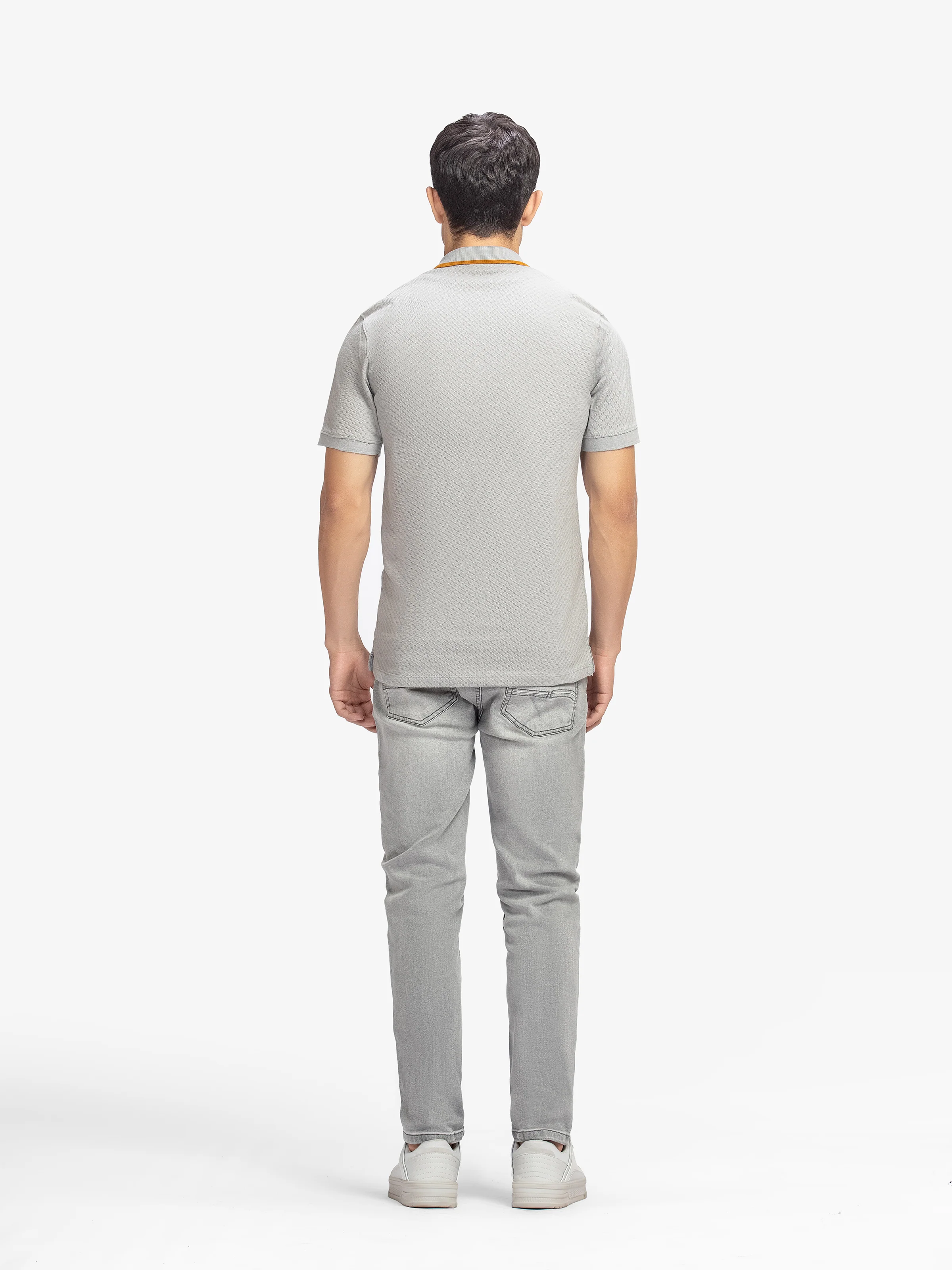 Men's Light Grey Polo Shirt - EMTPS6-086 - Image 5