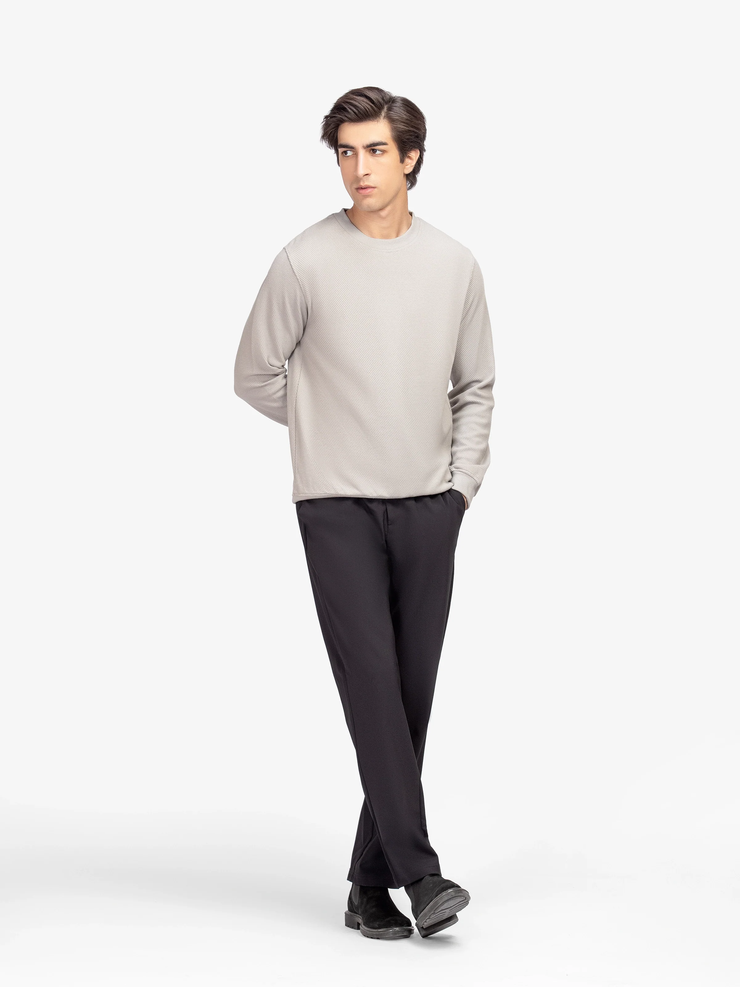 Men's Light Grey Sweatshirt - EMTSS5-010 - Image 3