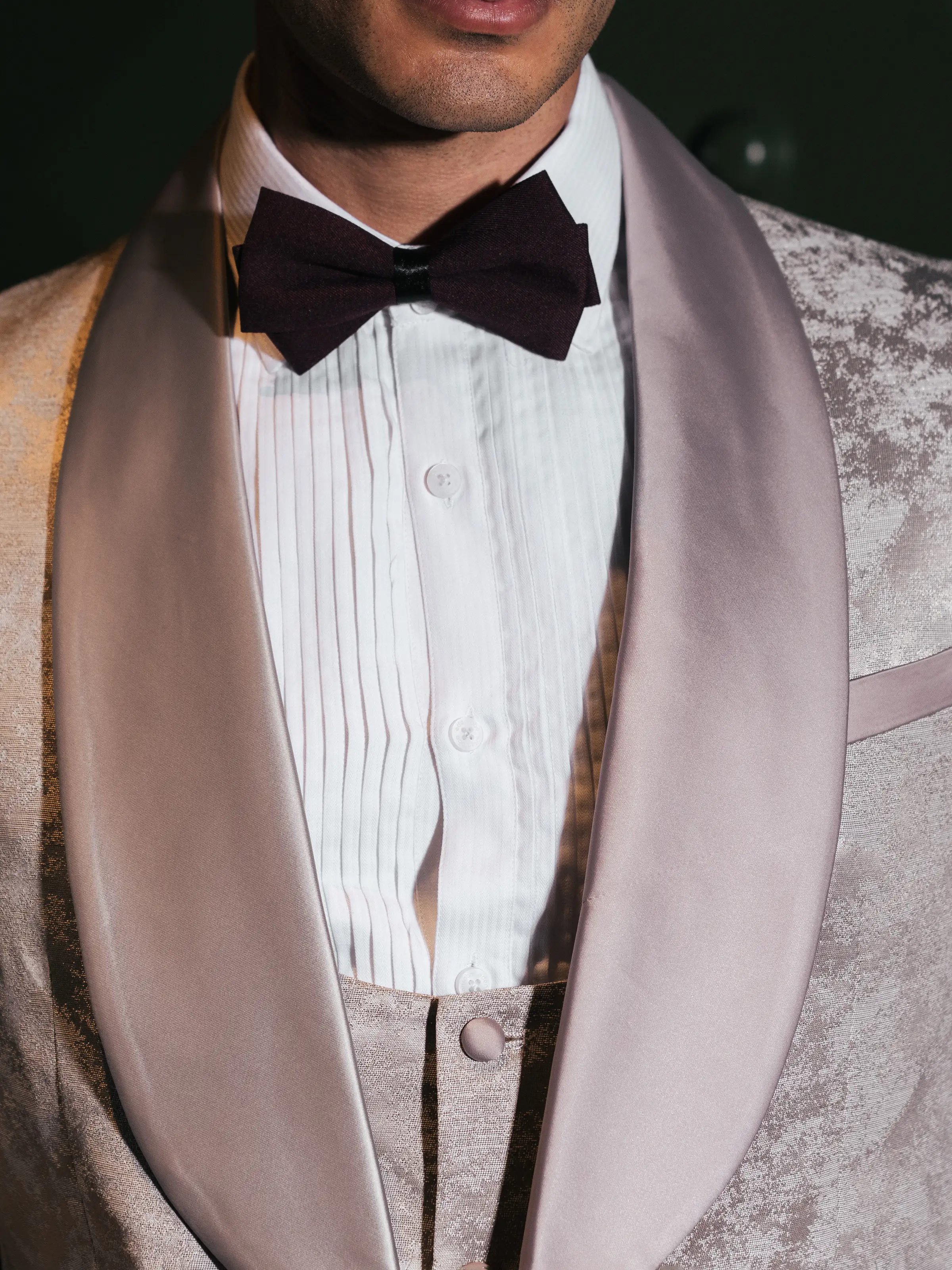Rounded Shawl Collar Tuxedo Suit - ECMTCPT5-1013 - Image 3