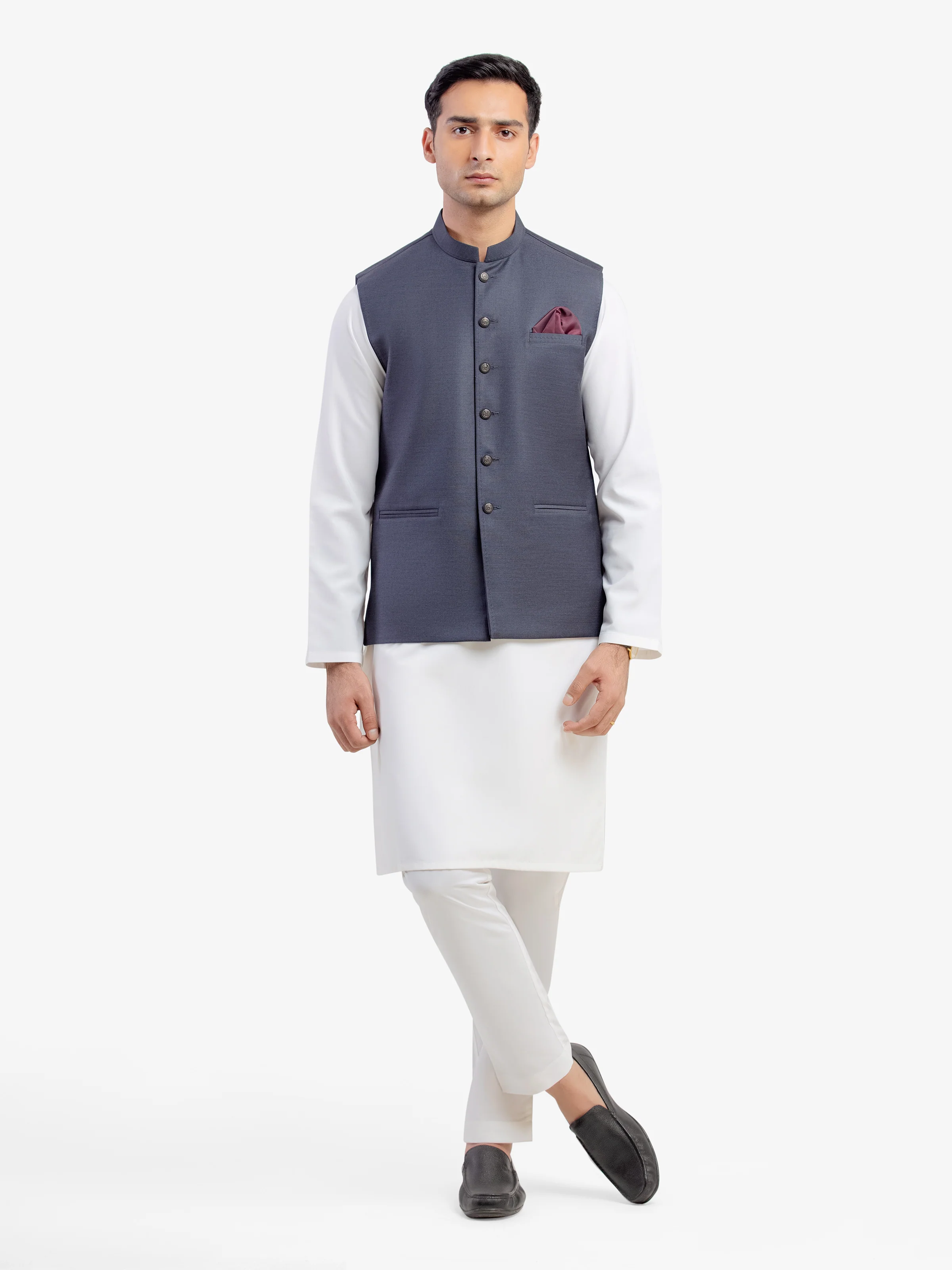 Men's Light Grey Waist Coat - EMTWC5-35963 - Image 2