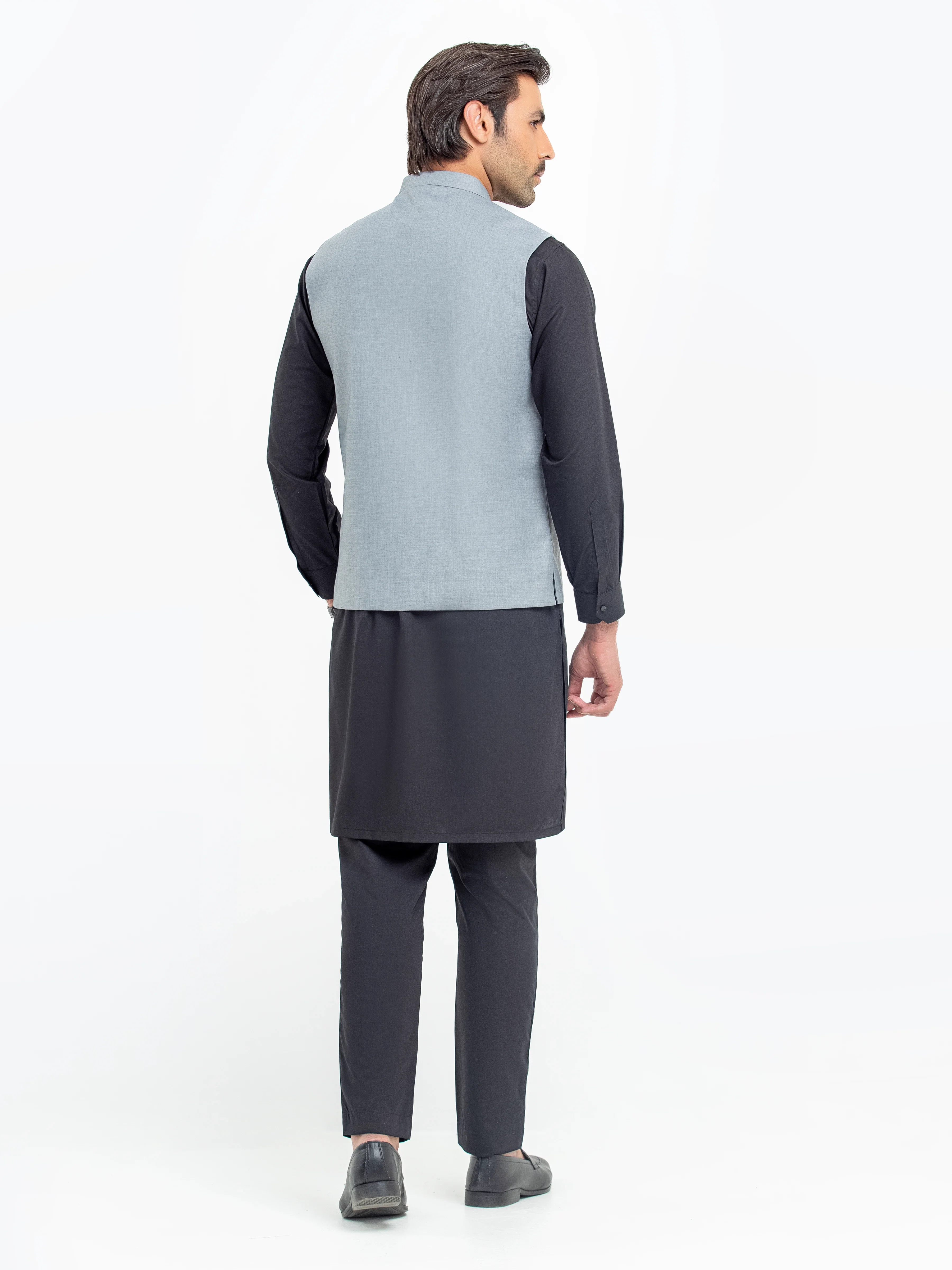 Men's Light Grey Waist Coat - EMTWCP5-35948 - Image 5