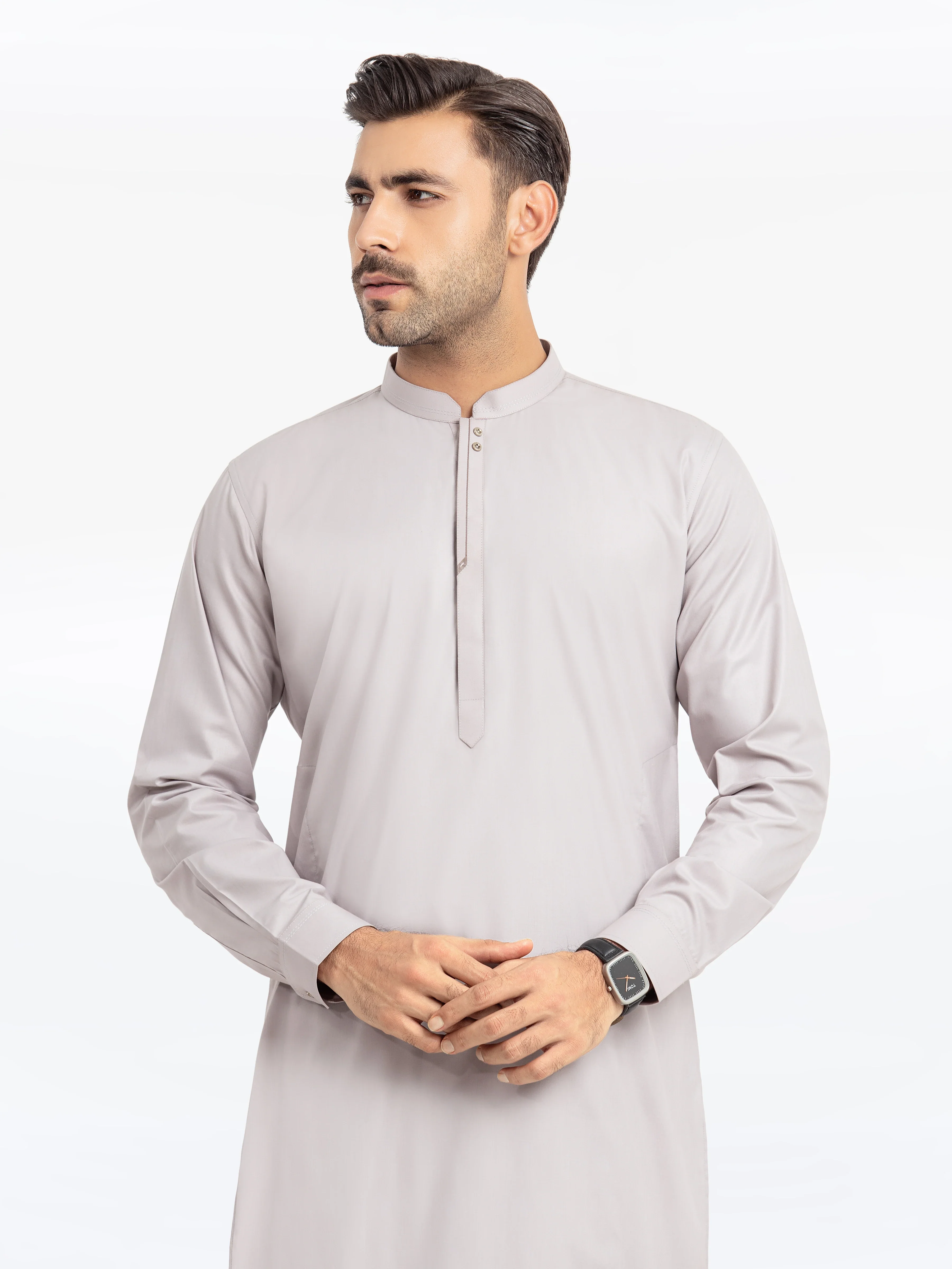 Men's Light Lavender Shalwar Kameez - EMTKS24S-41131 - Image 2