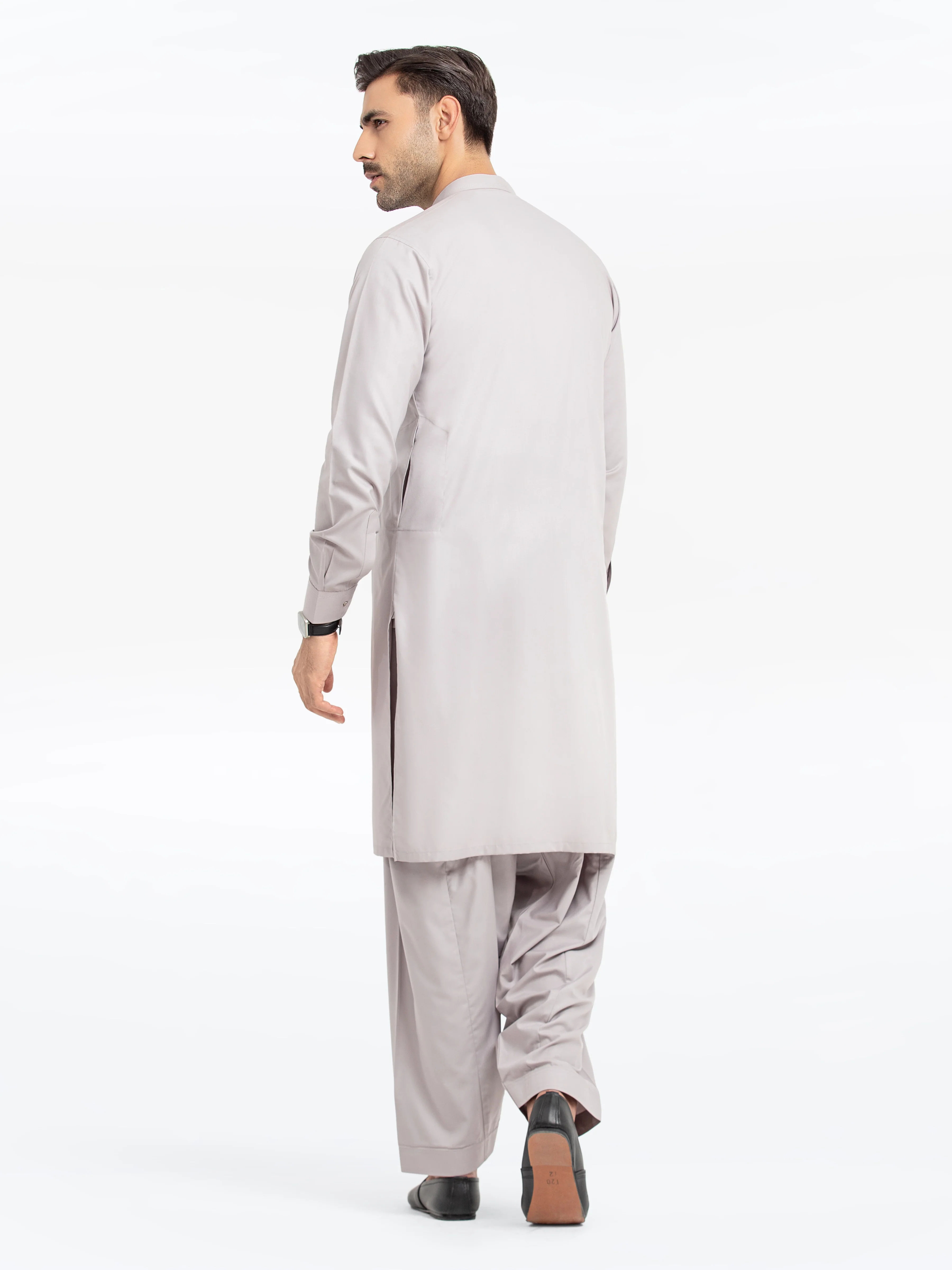 Men's Light Lavender Shalwar Kameez - EMTKS24S-41131 - Image 4