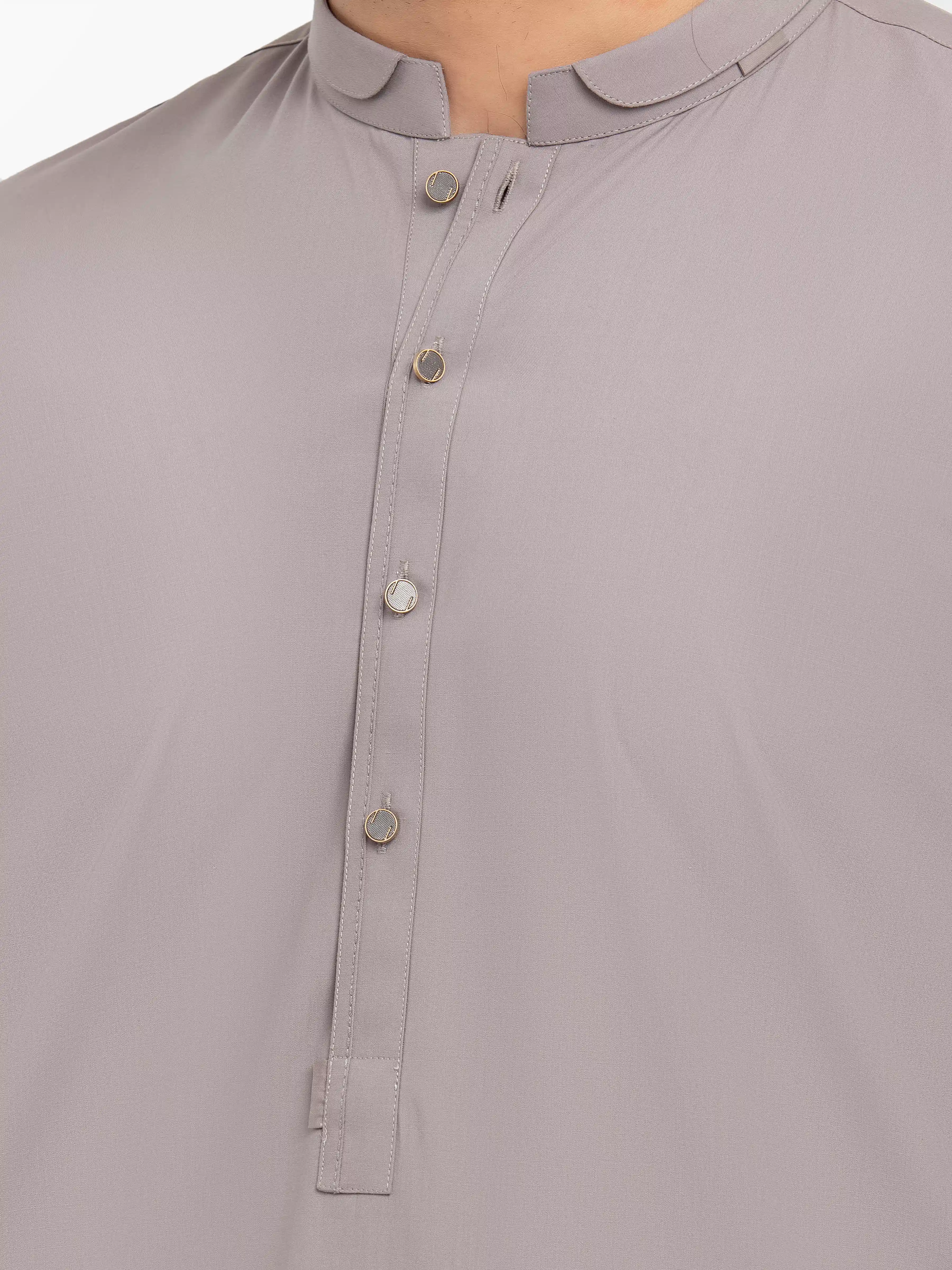 Men's Light Lavender Shalwar Kameez - EMTKST5-99551 - Image 3