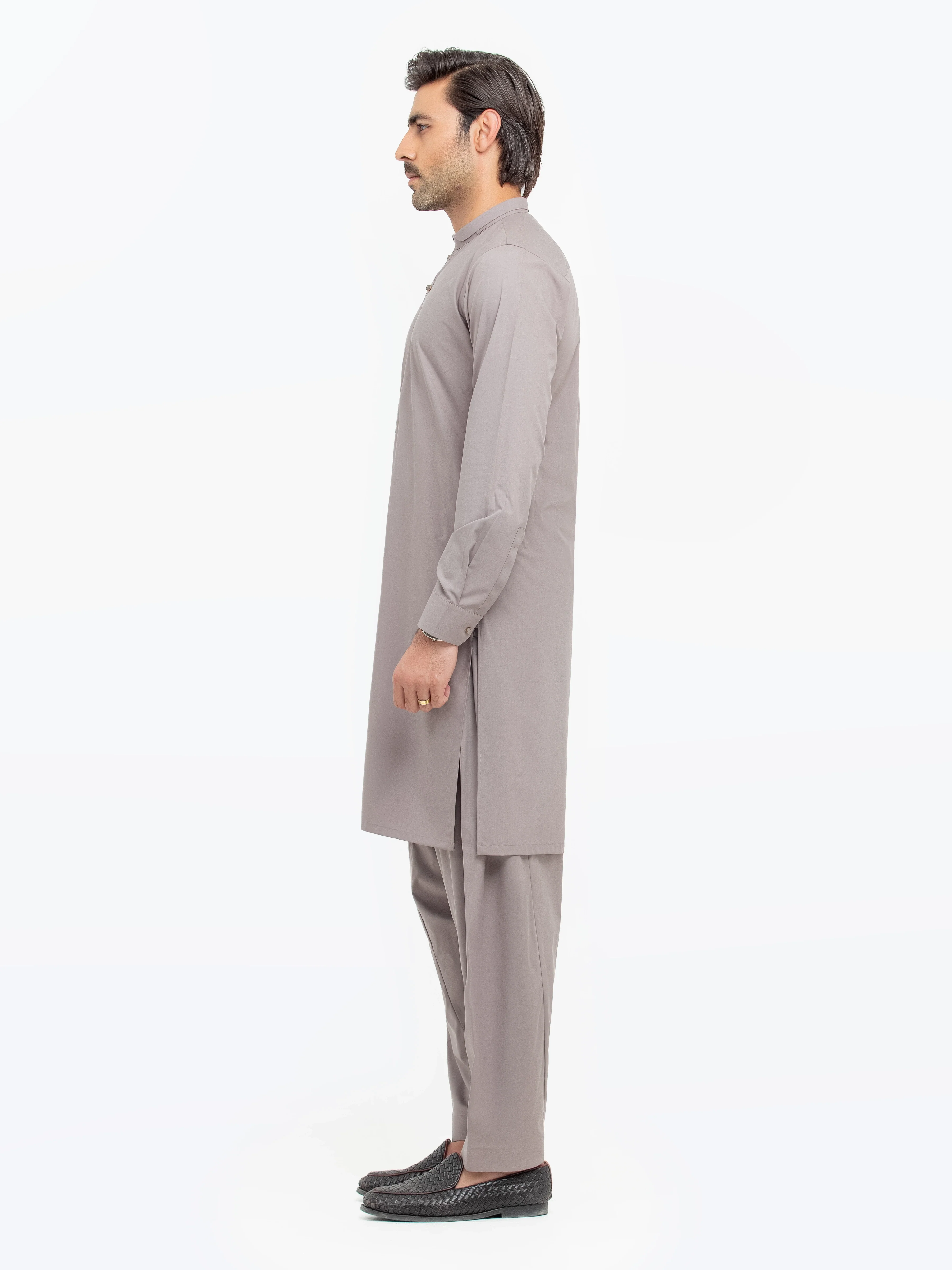 Men's Light Lavender Shalwar Kameez - EMTKST5-99551 - Image 4