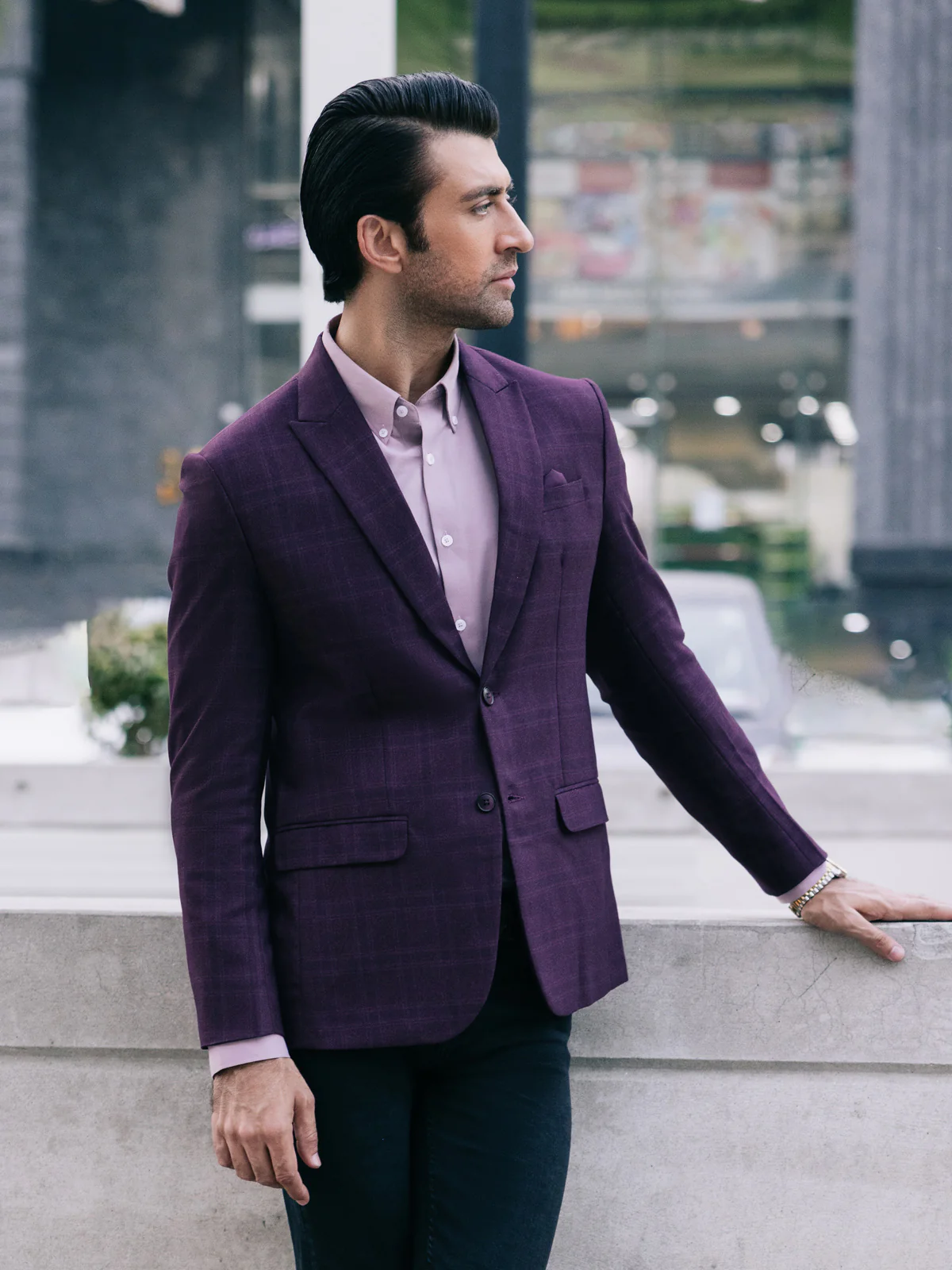 Men's Light Maroon Blazer - EMTB22-6832 - Image 3
