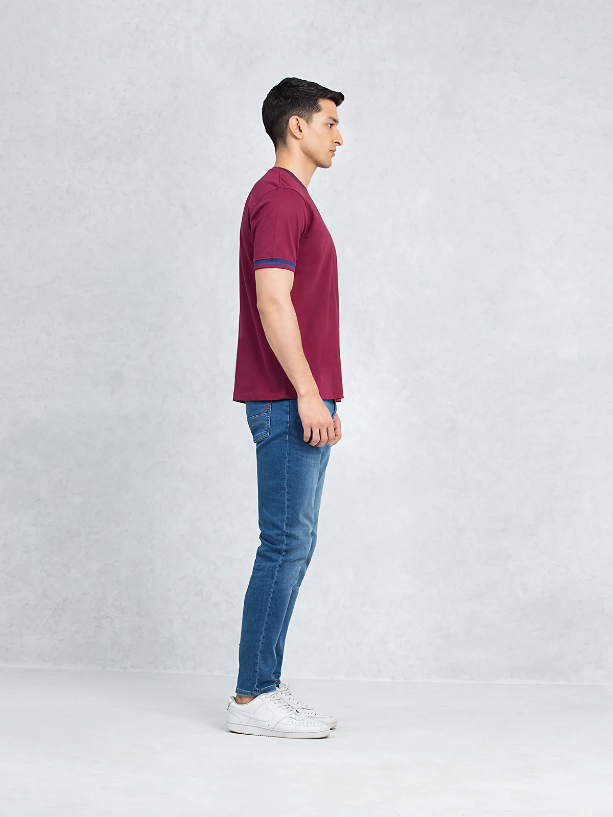 Men's Light Maroon Graphic Tee - EMTGT23-015 - Image 3