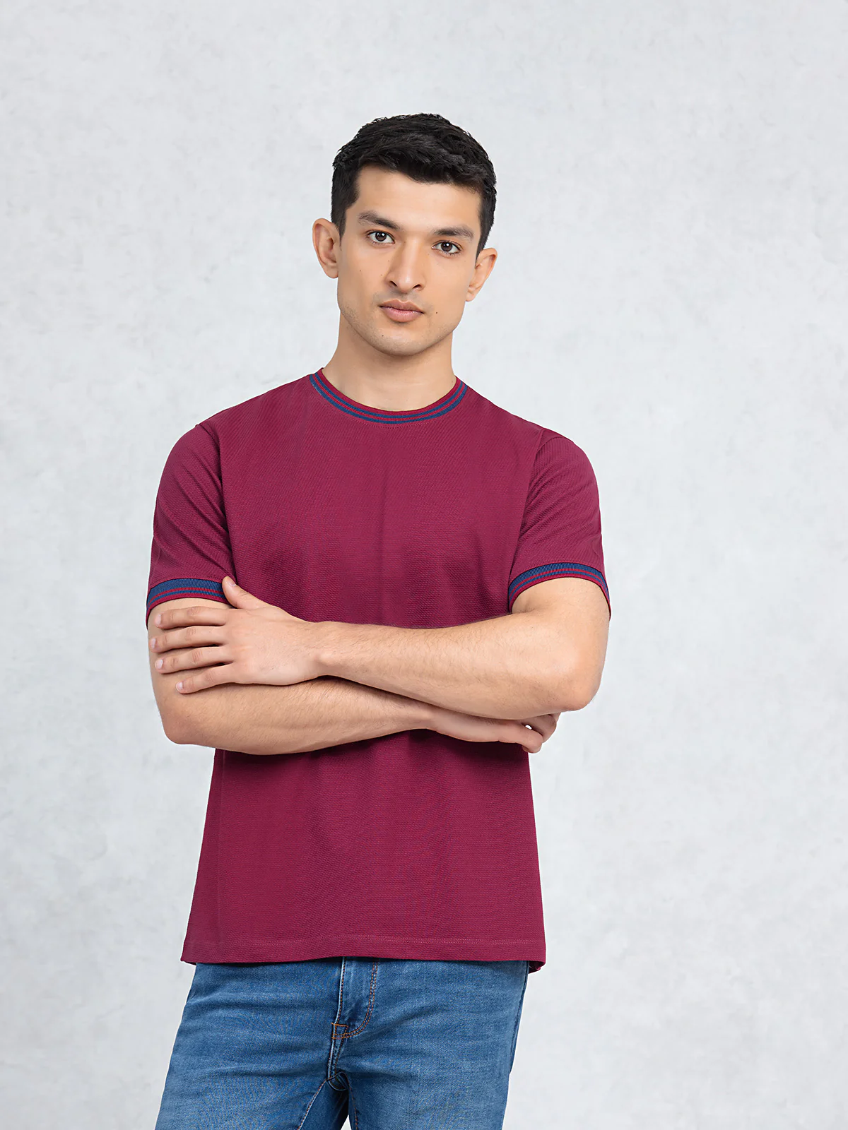 Men's Light Maroon Graphic Tee - EMTGT23-015 - Image 4