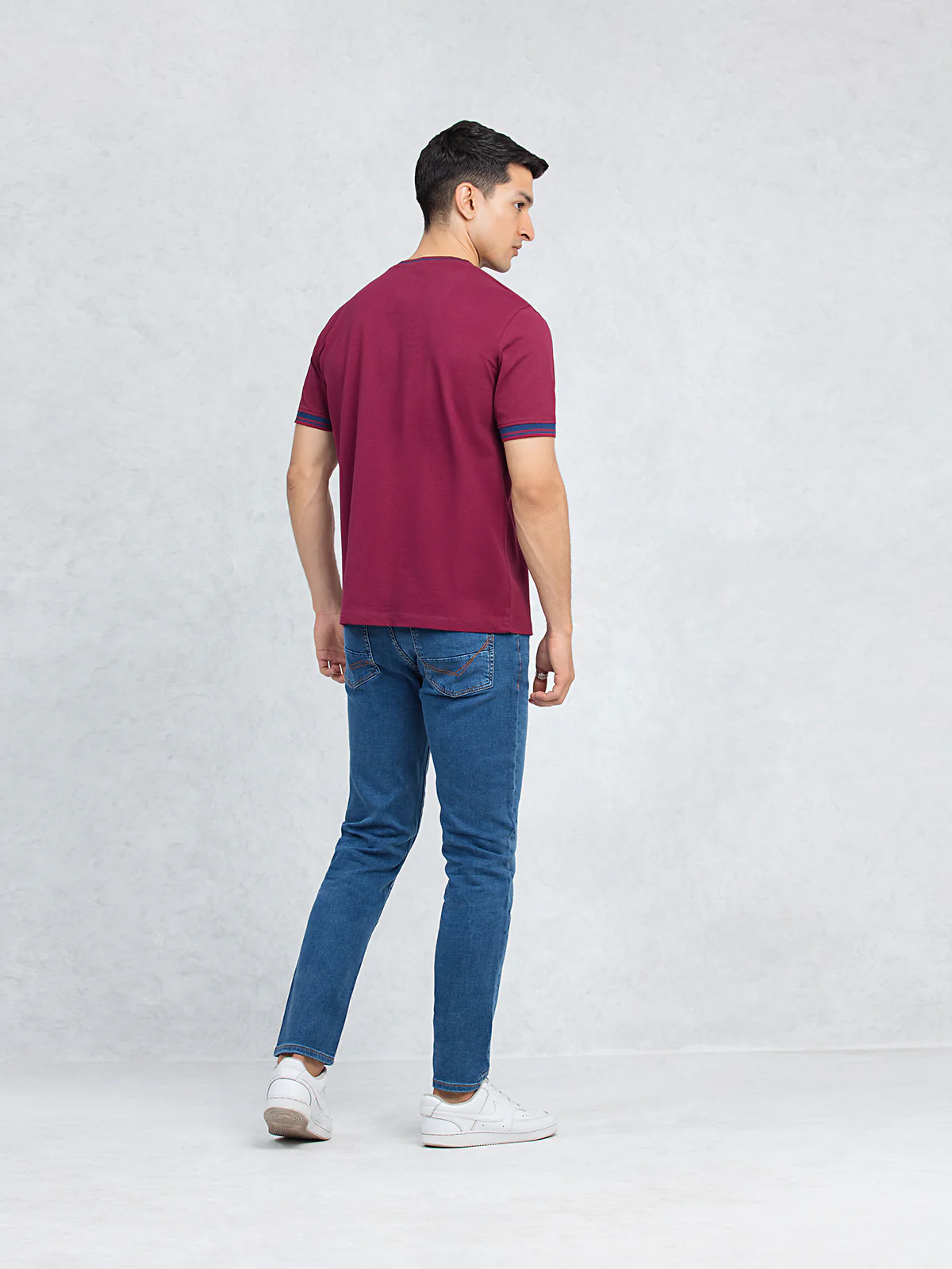 Men's Light Maroon Graphic Tee - EMTGT23-015 - Image 5